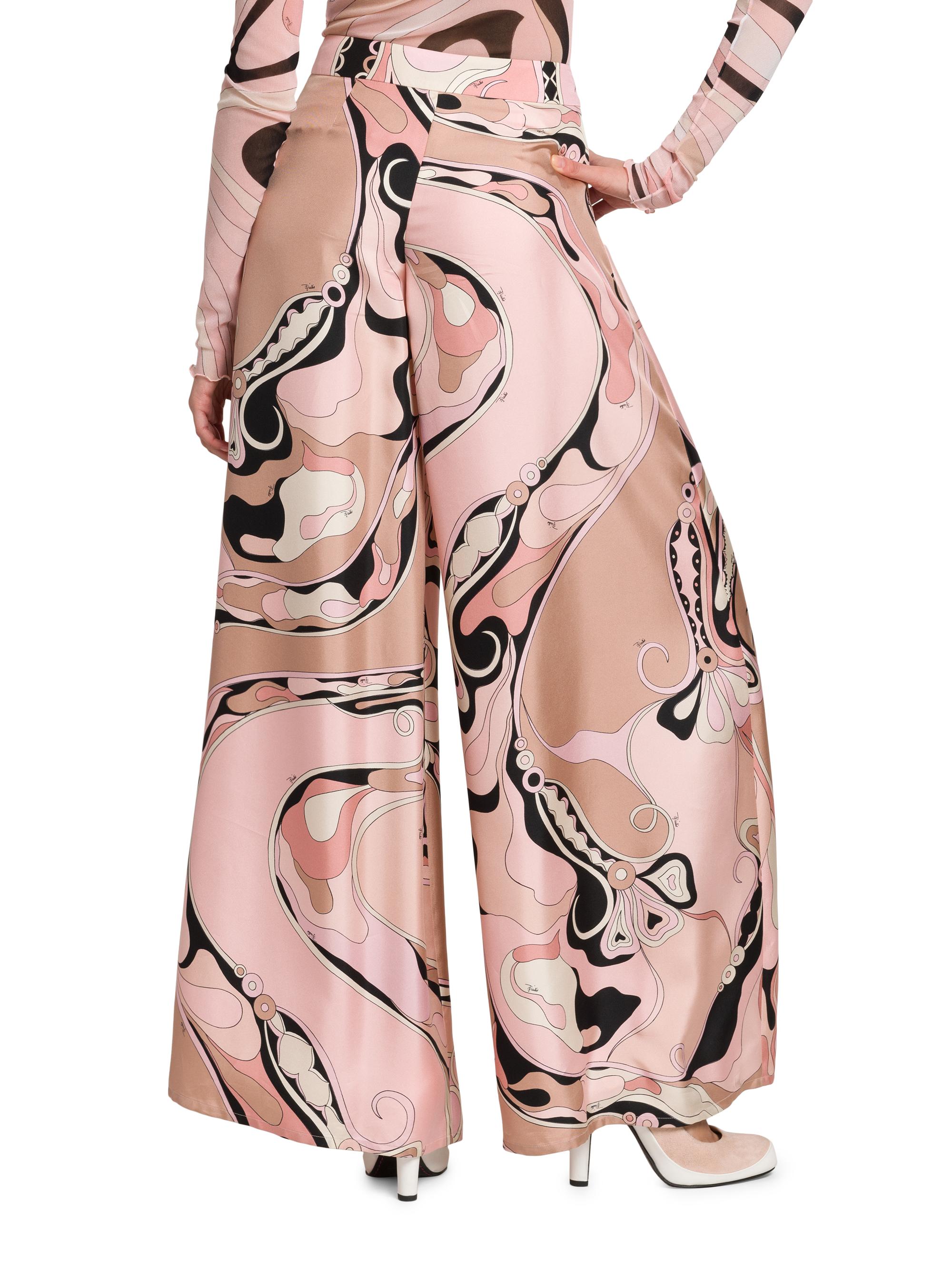 Pucci Printed Silk Twill Wide-Leg Pants | Saks Fifth Avenue