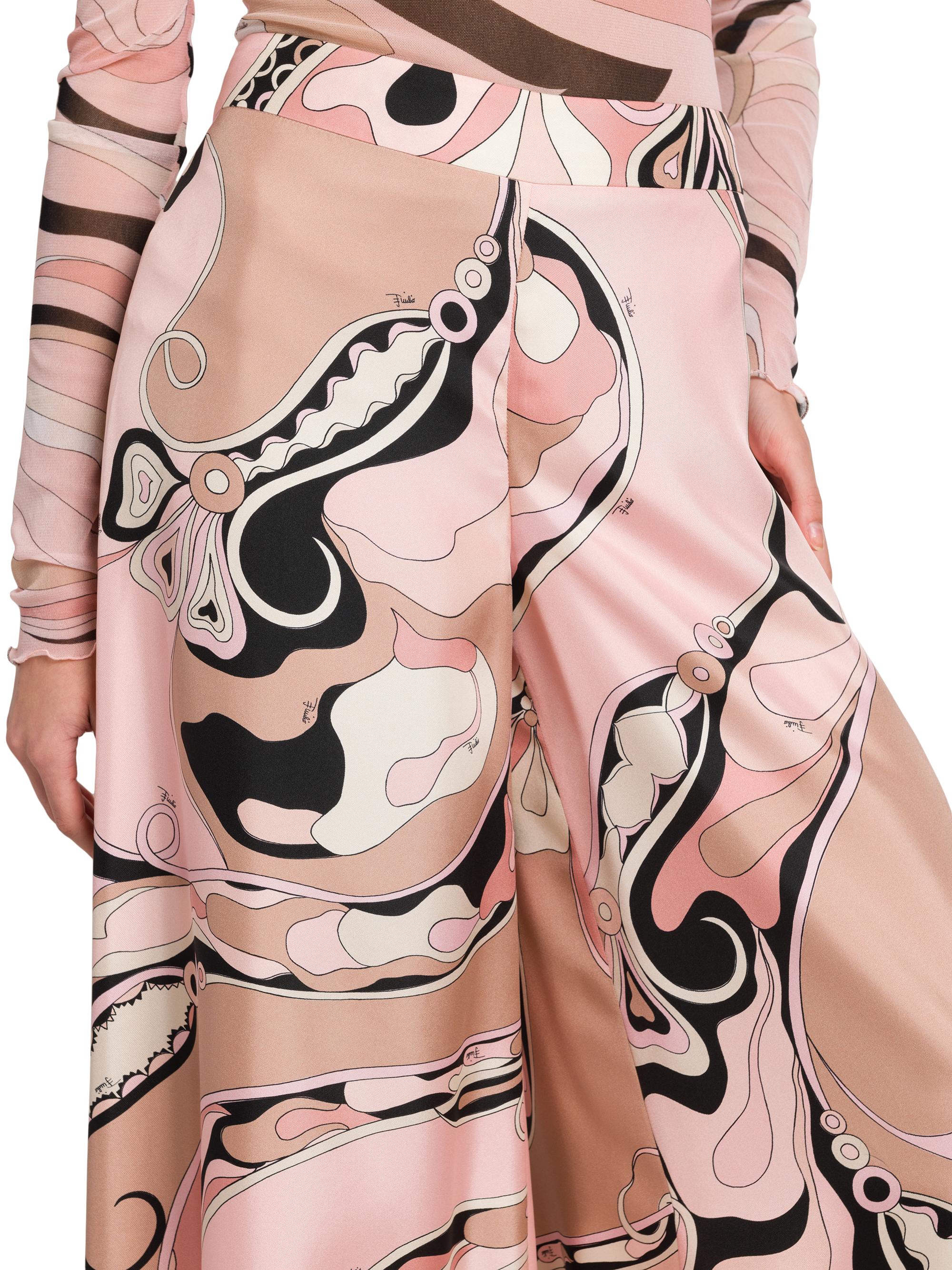 Pucci Printed Silk Twill Wide-Leg Pants | Saks Fifth Avenue
