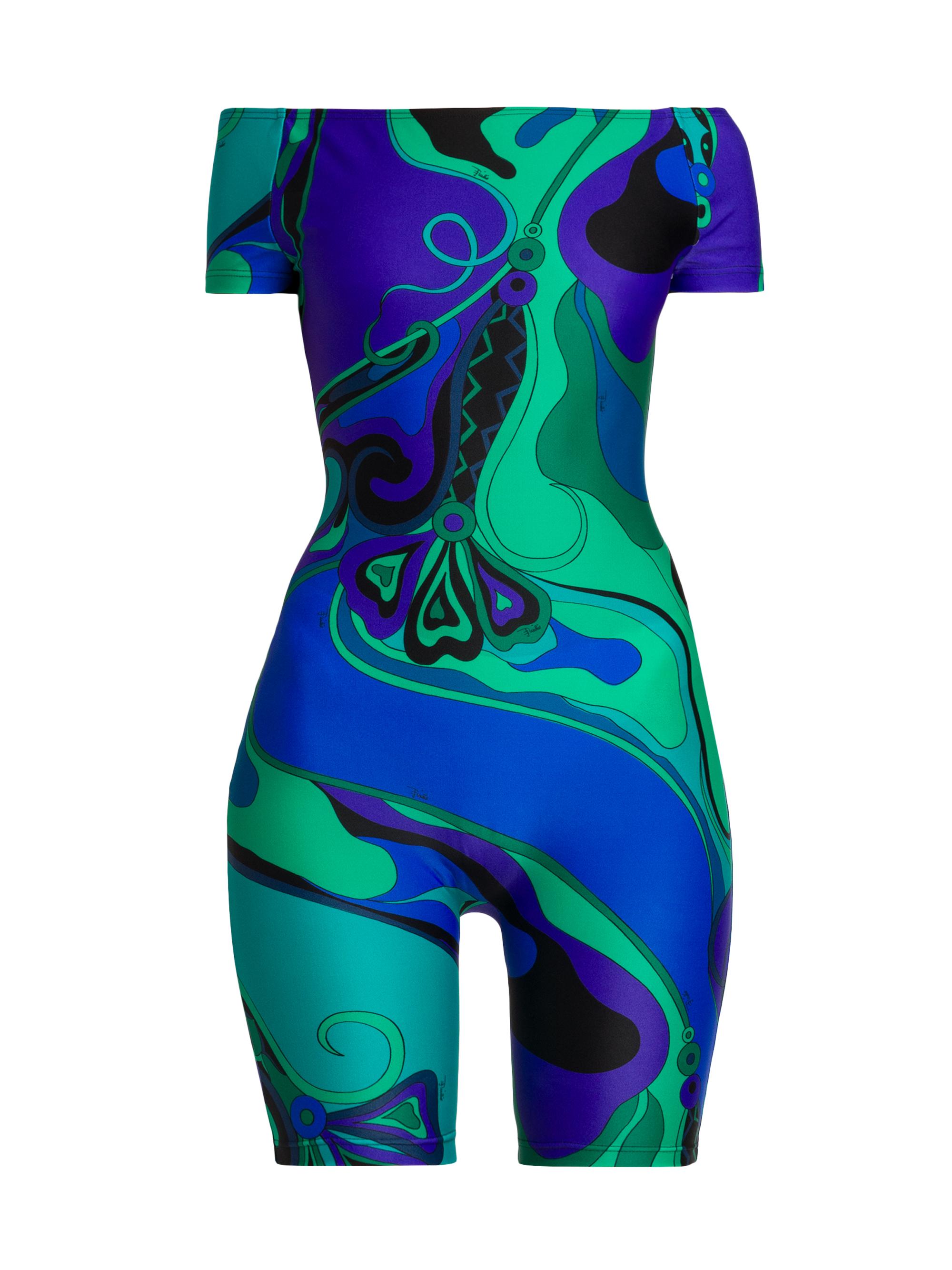 Pucci Women's Printed Boatneck Bodysuit - Smeraldo