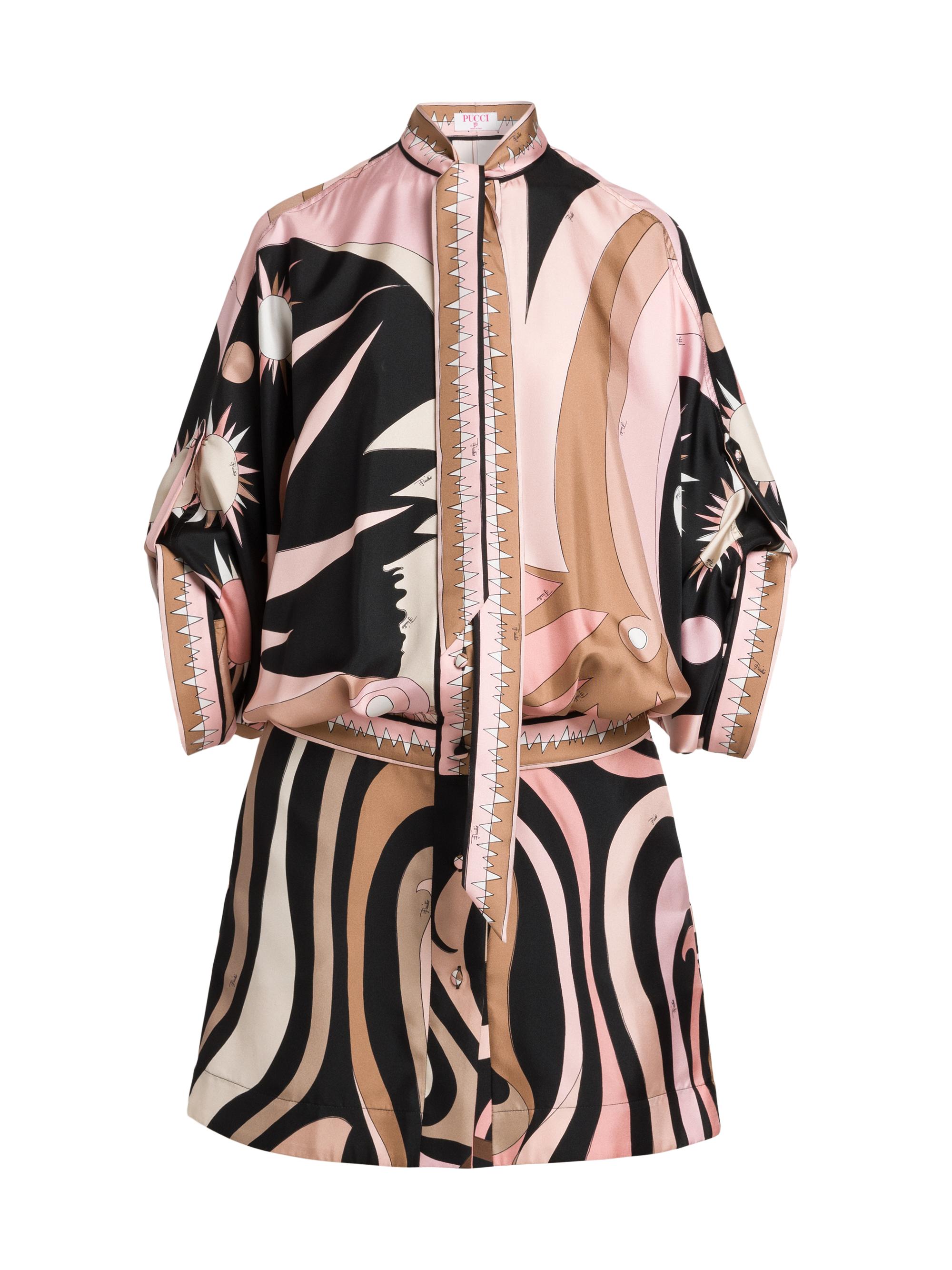Pucci Women's Printed Silk Twill Shirtdress - Natural