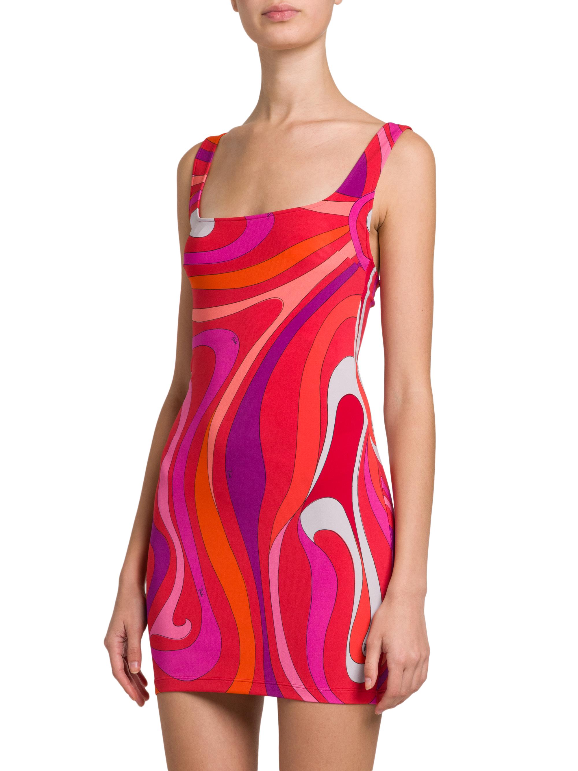 Printed Jersey Minidress