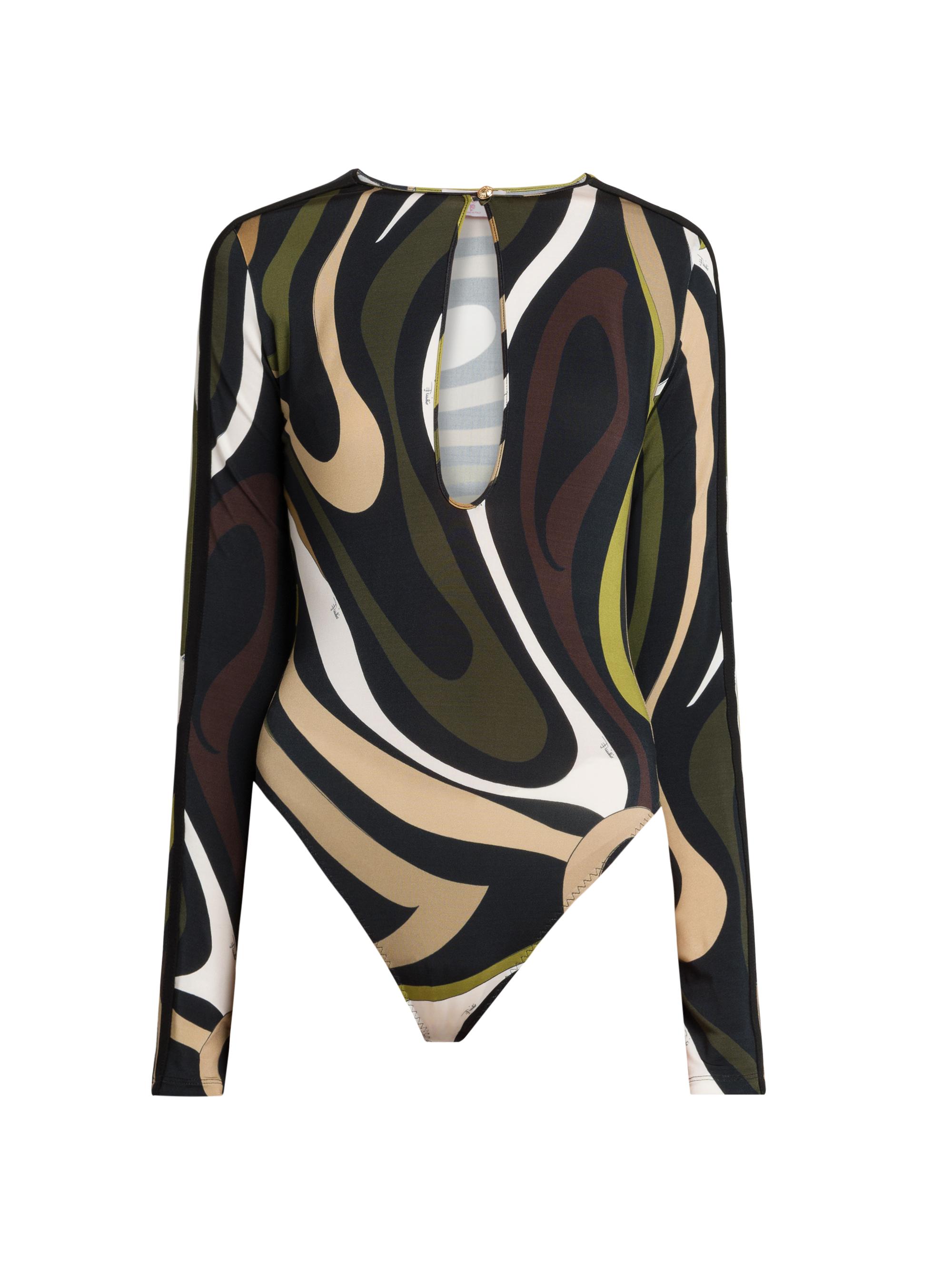 Pucci Women's Cut-Out Jersey Bodysuit - Khaki
