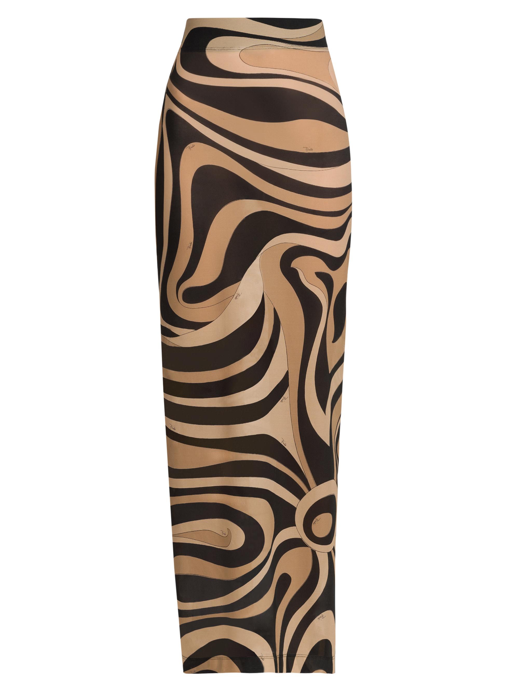 Pucci Women's Mesh Maxi Skirt - Nero Beige