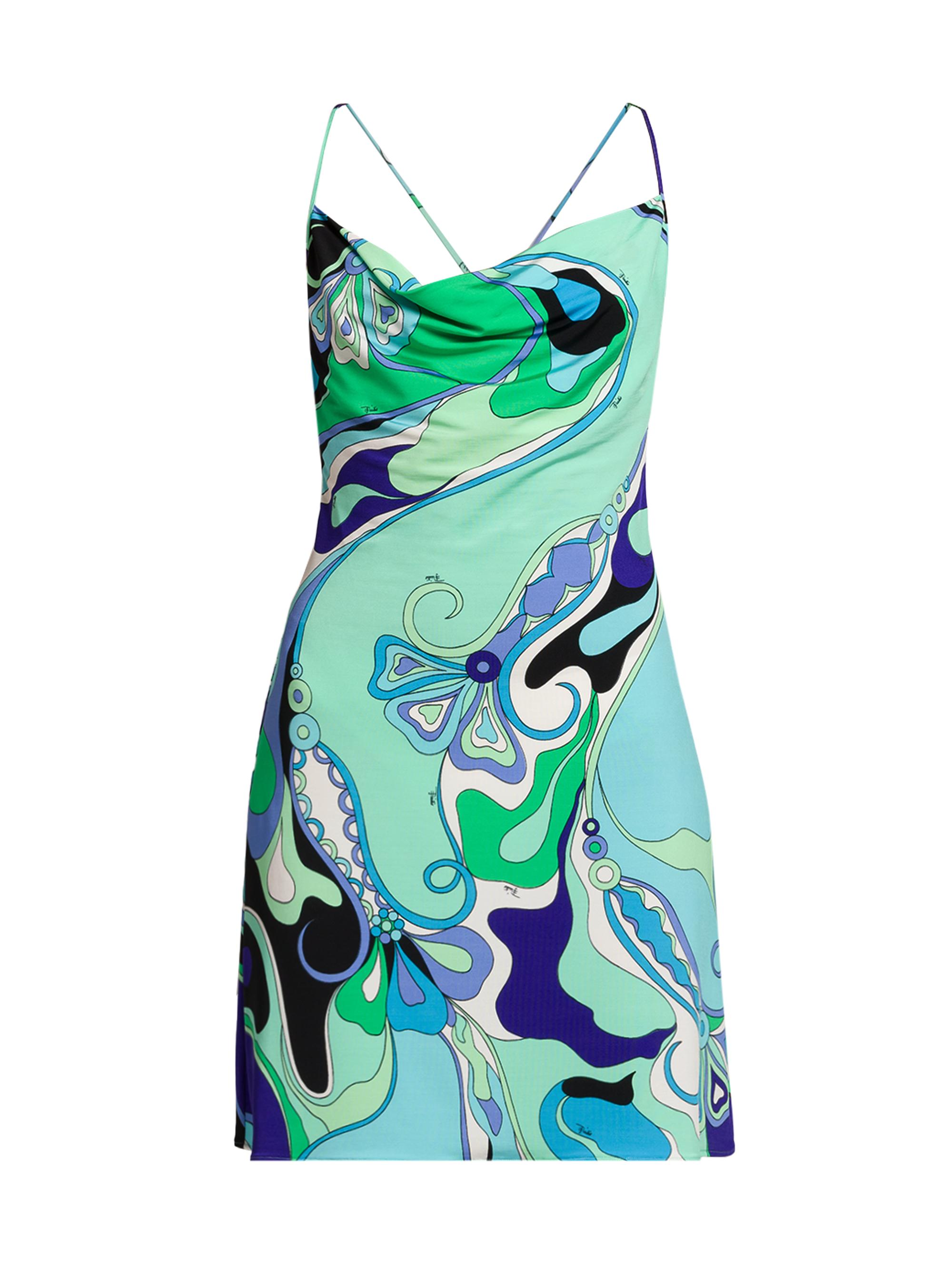 Pucci Women's Abstract-Print A-Line Minidress - Verde Lilla