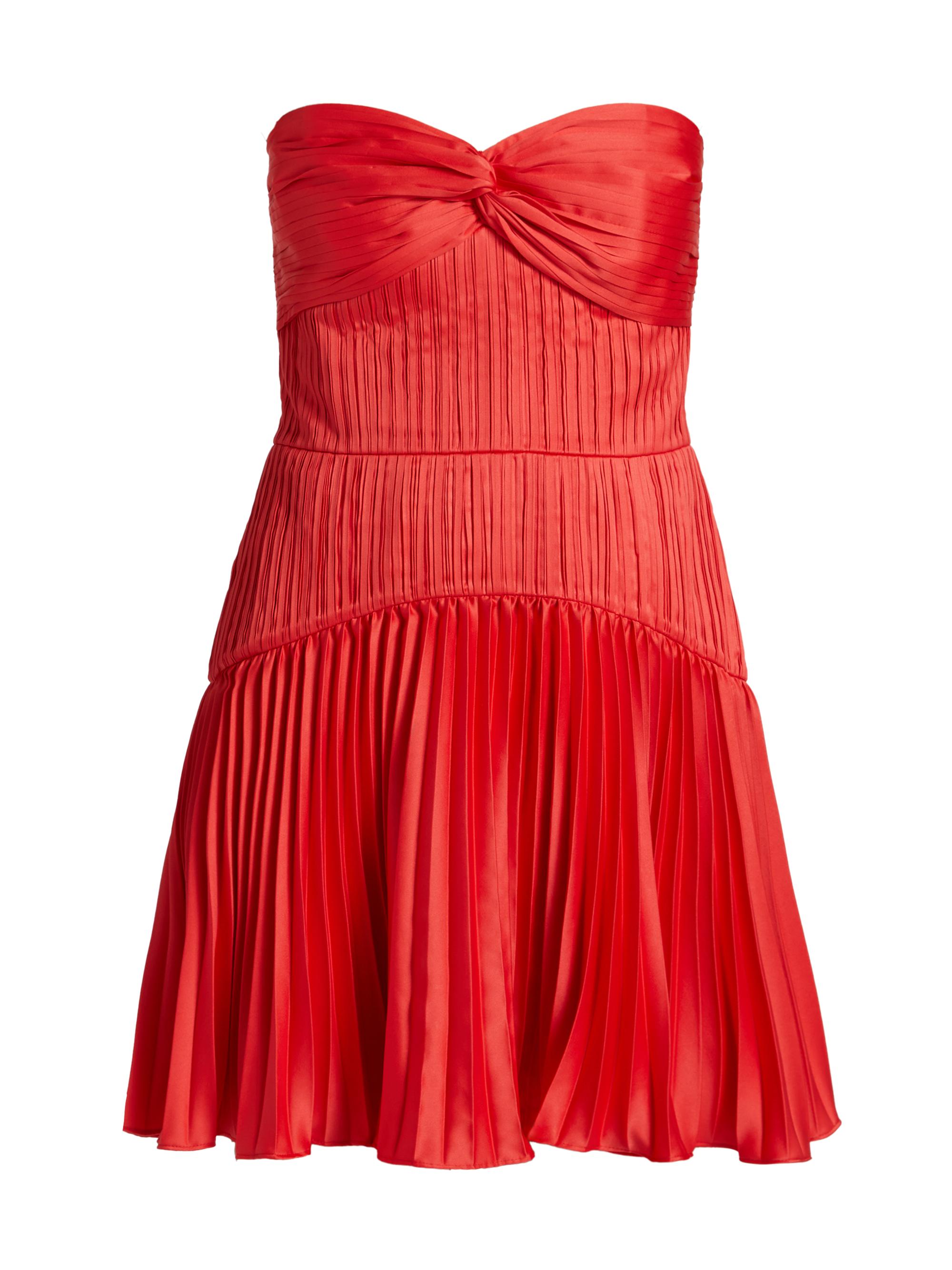 Amur Women's Catrina Pleated Strapless Minidress - Red Rock