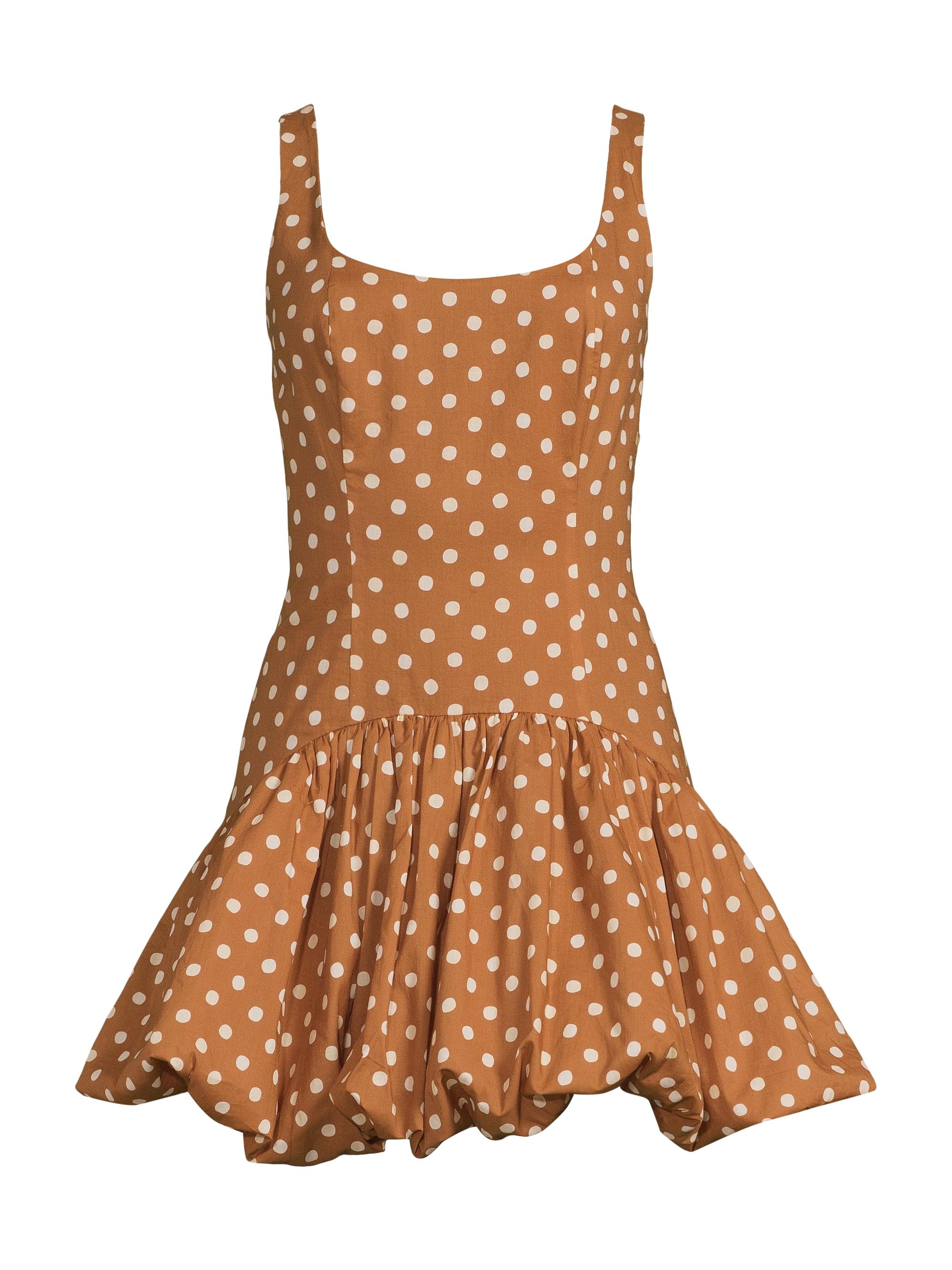 Hutch Women's Lowry Polka Dot Minidress - Copper Watercolor Dots