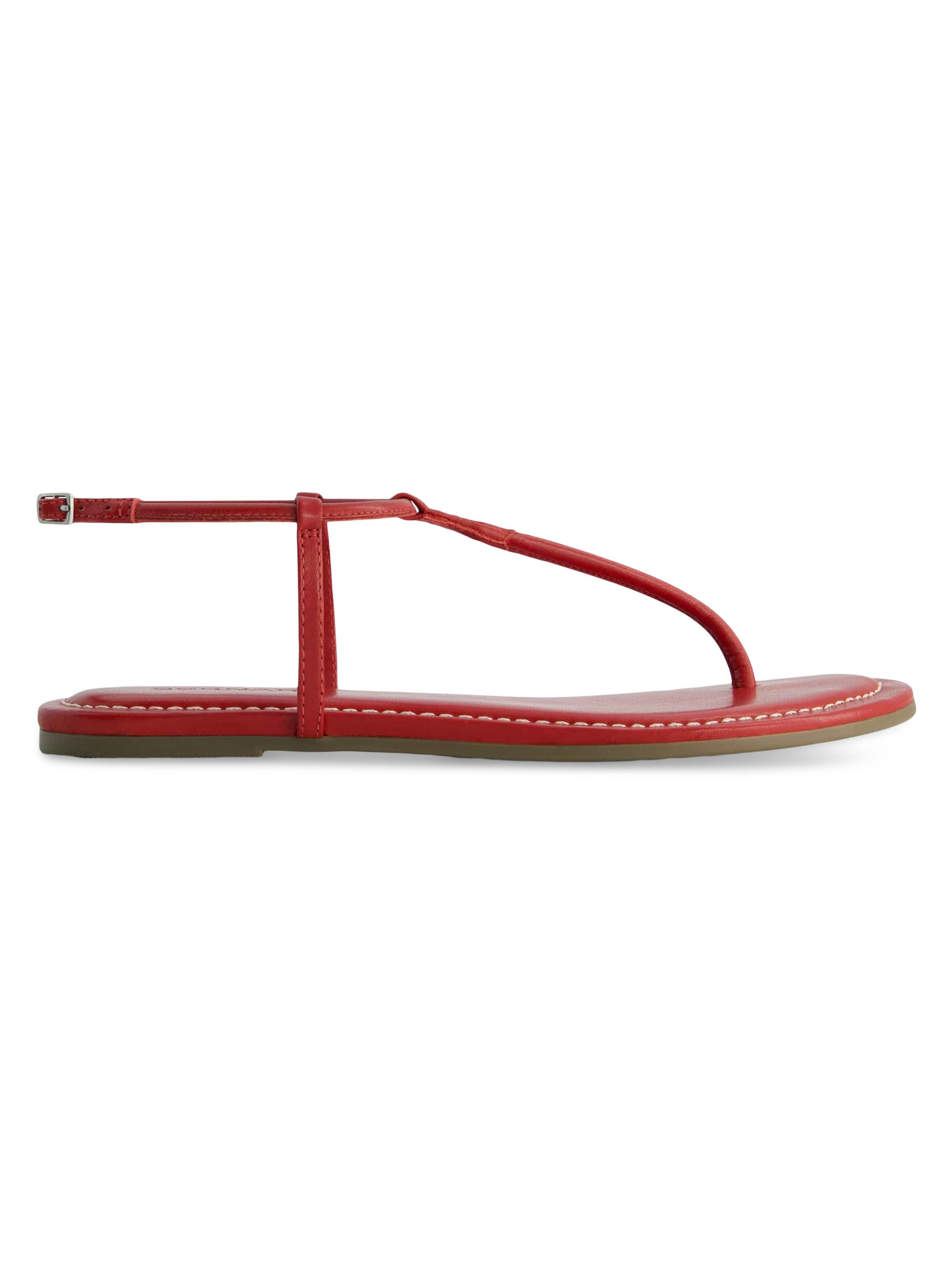Bernardo Women's Hercu T-Strap Thong Sandals - Red