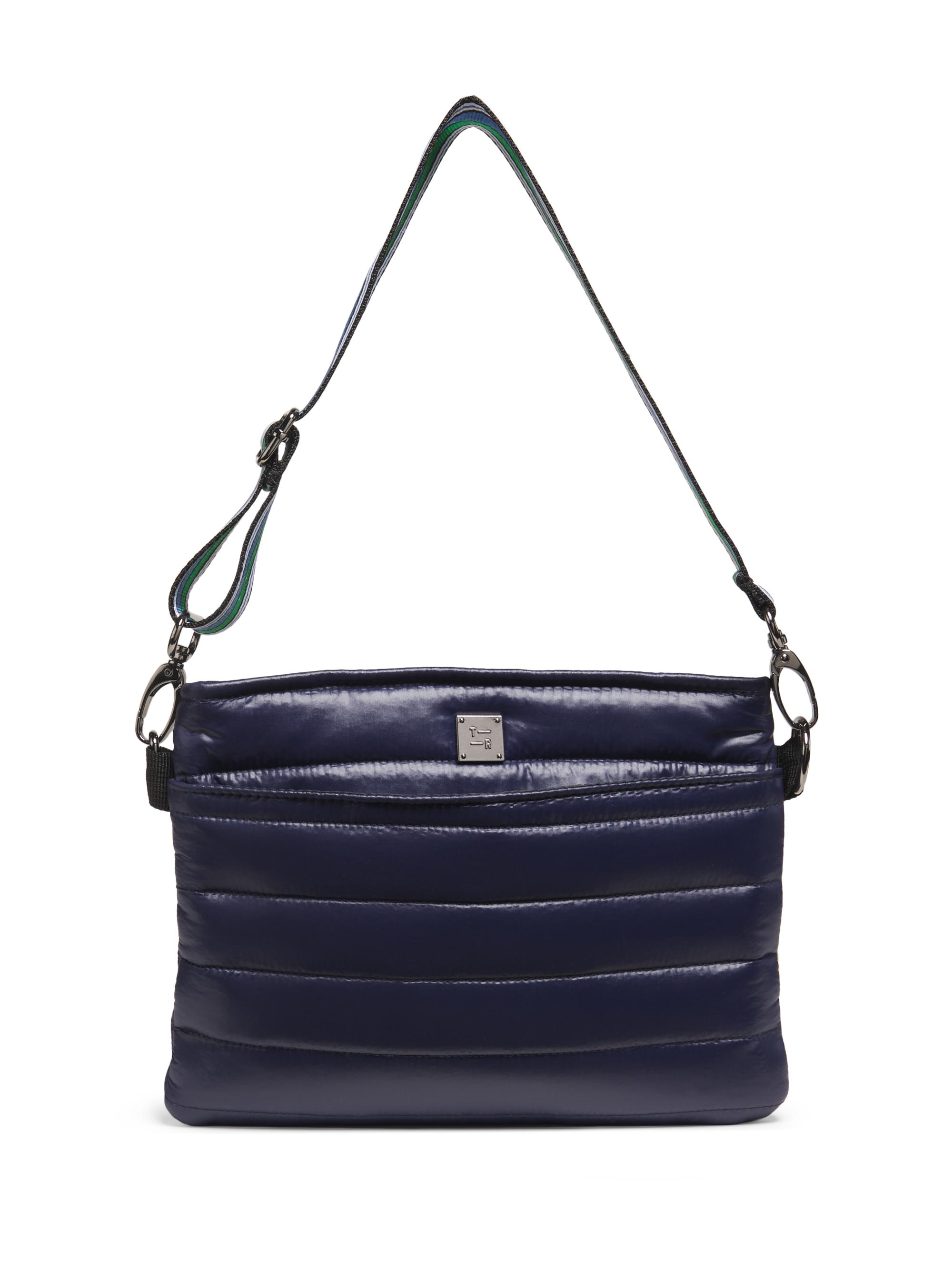 Think Royln Women's Quilted Crossbody Bum Bag - Shiny Navy
