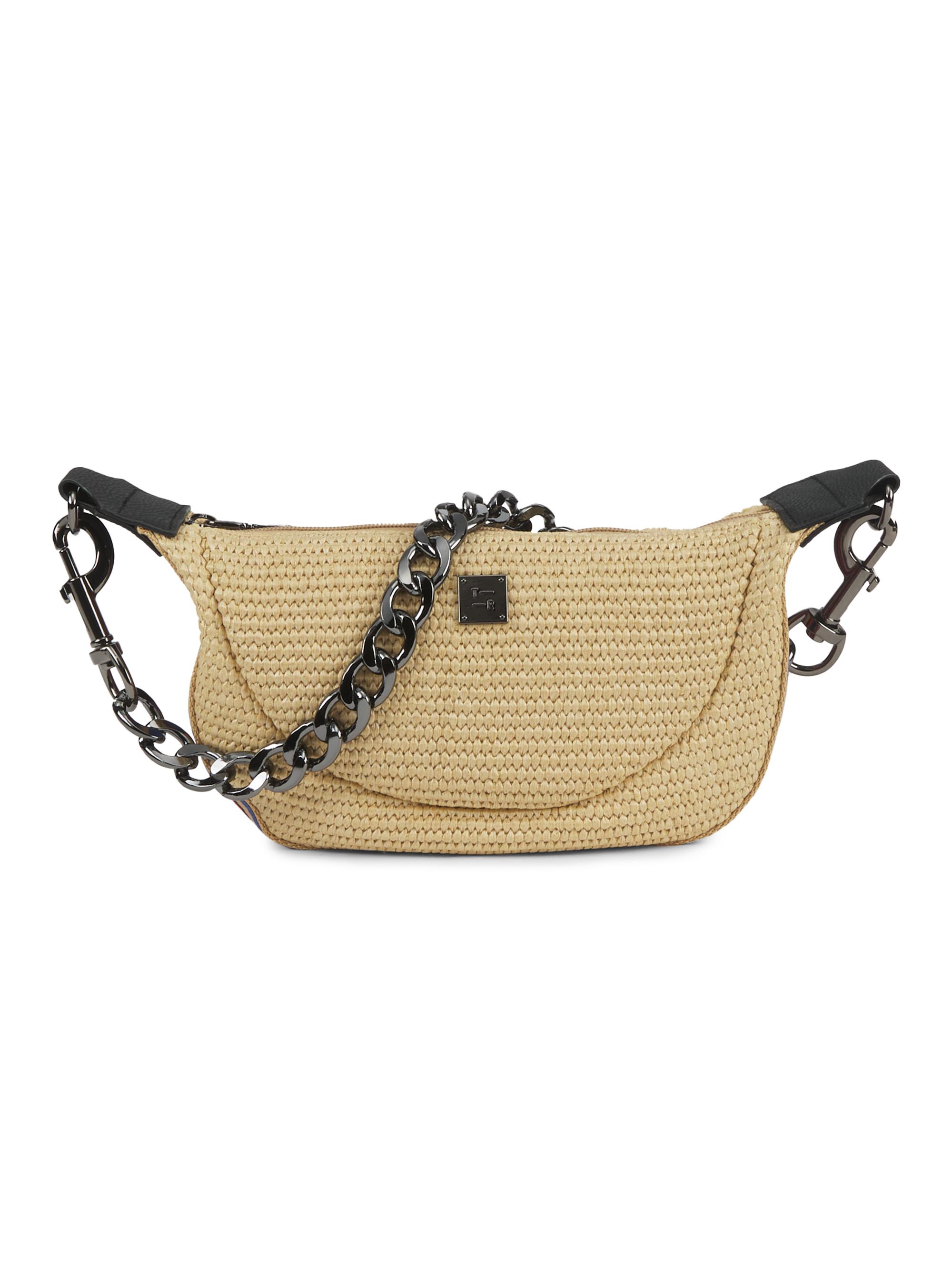 Think Royln Women's Tiny Dancer Raffia Crossbody Bag - Dune Raffia