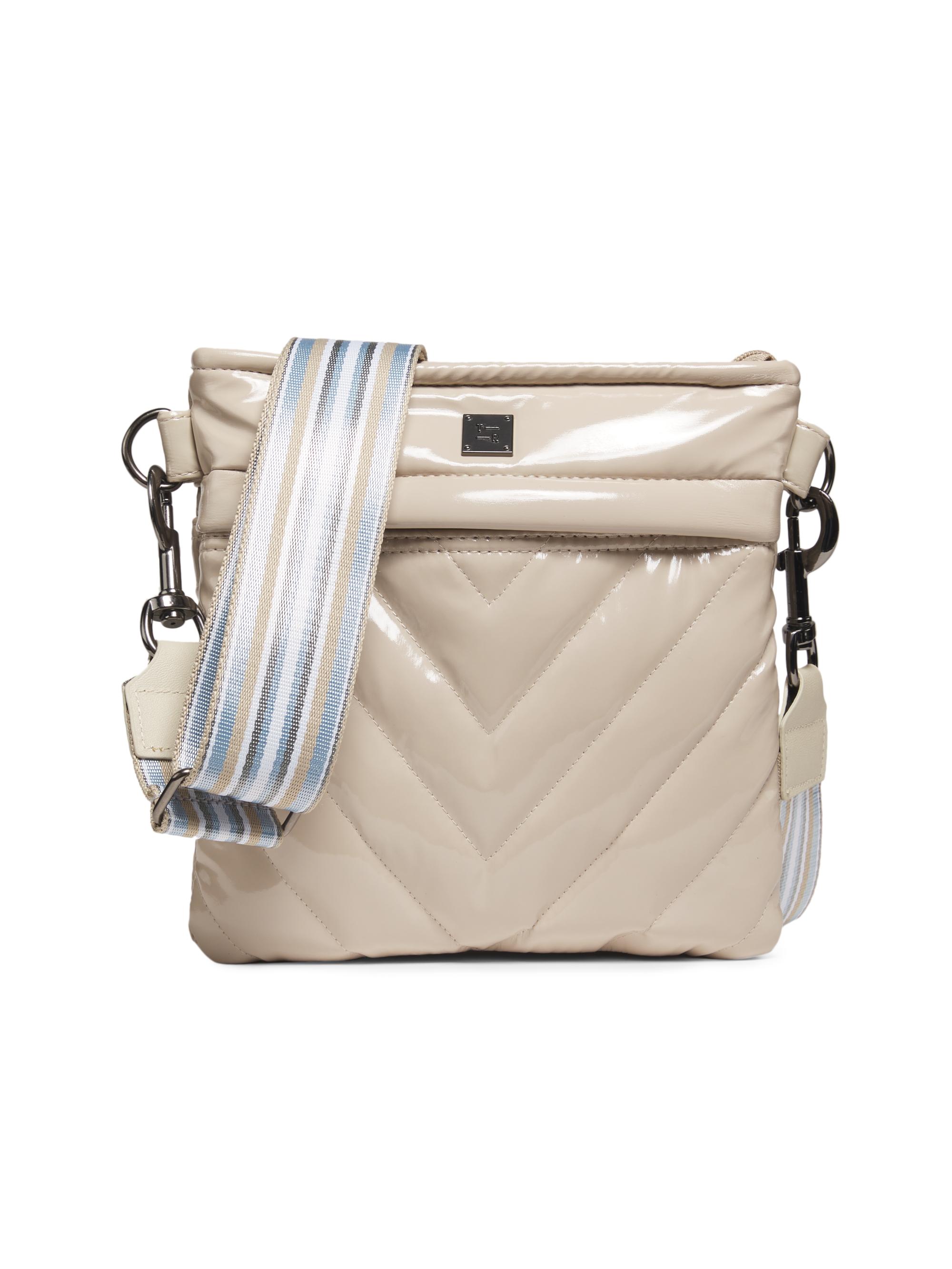Think Royln Women's Sidewalk Quilted Patent Crossbody Bag - Blonde Patent