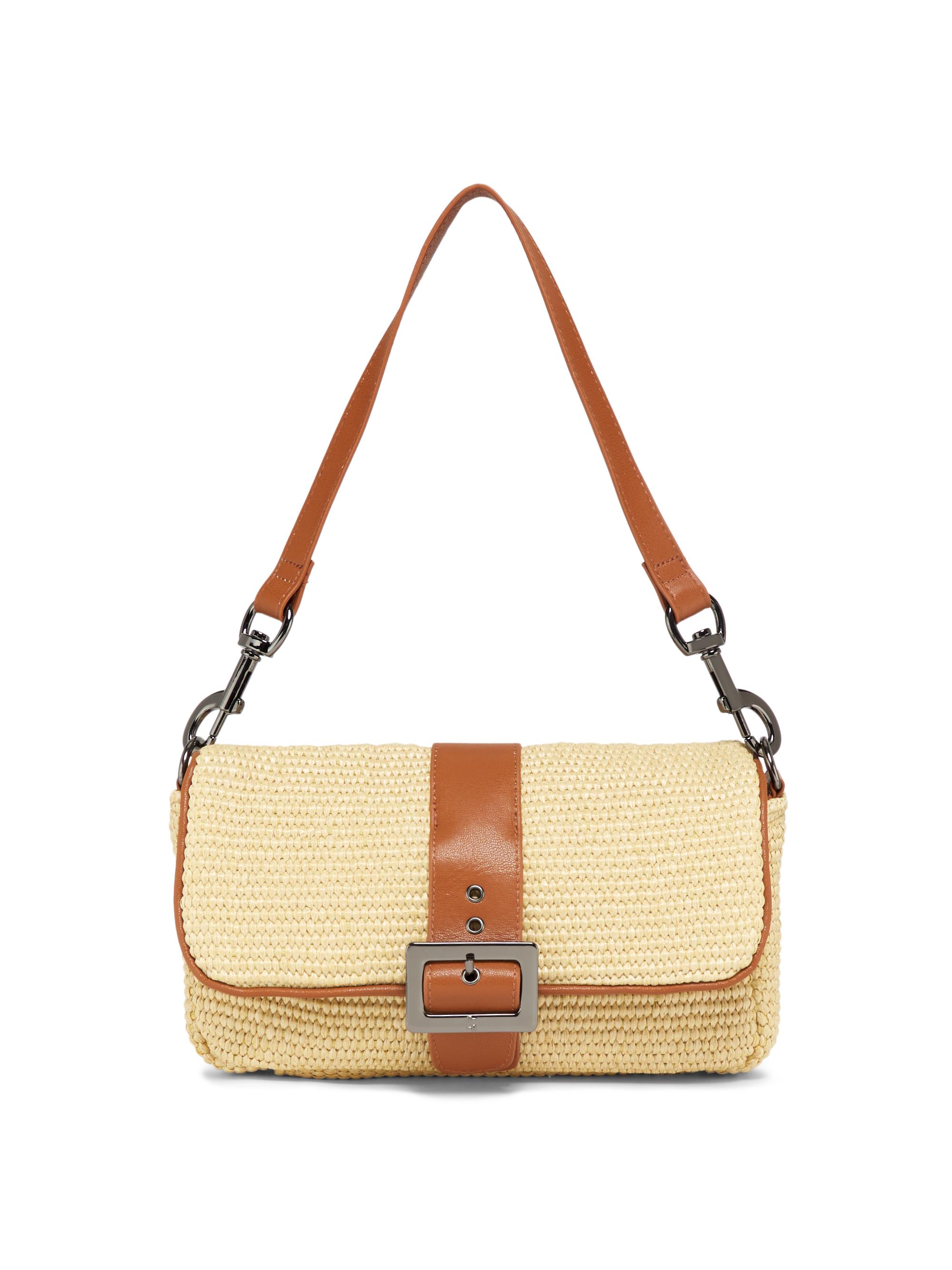 Think Royln Women's Socialite Raffia Shoulder Bag - Dune Raffia