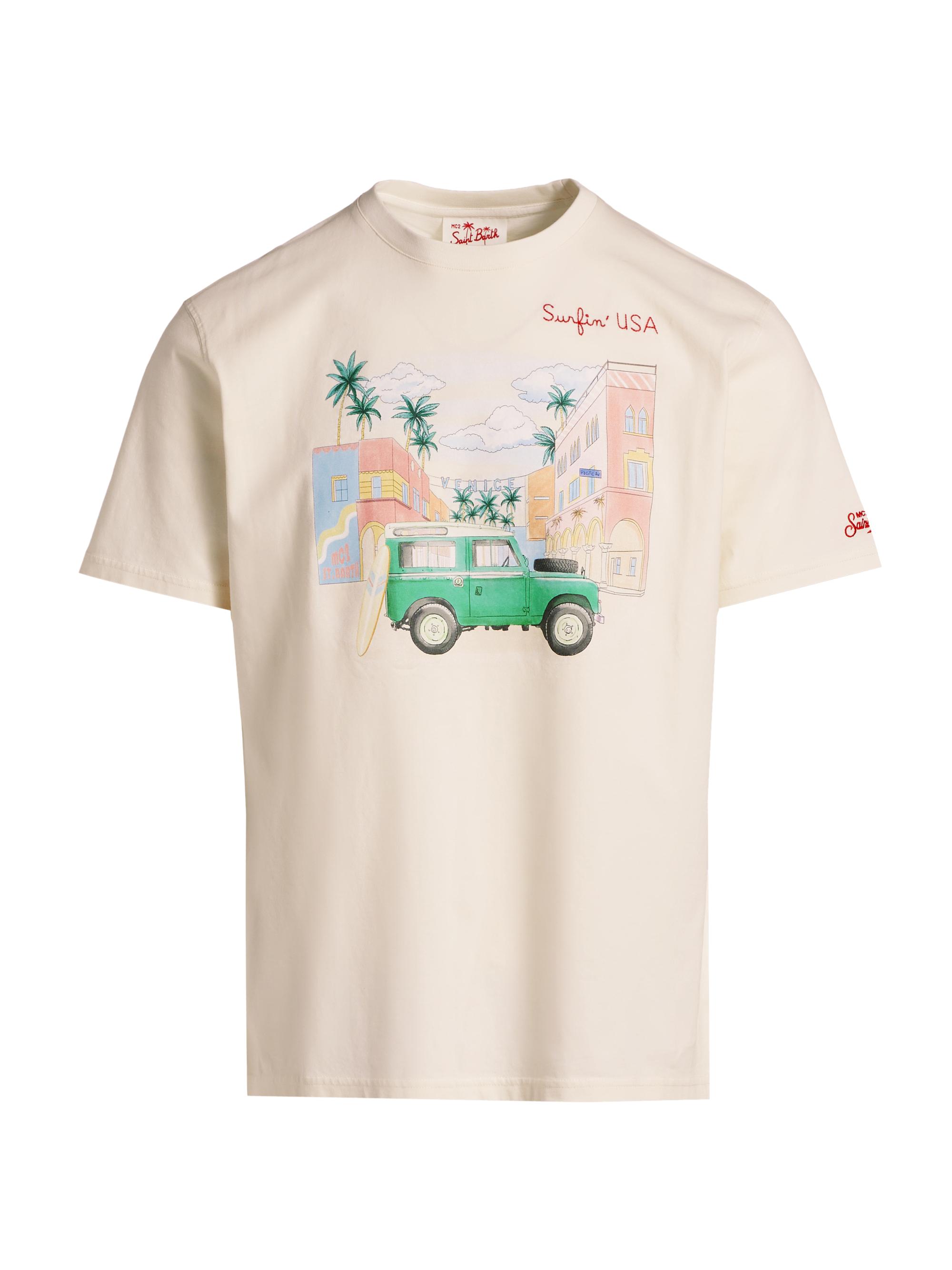MC2 Saint Barth Men's Venice Printed Crewneck T-Shirt - Surfing