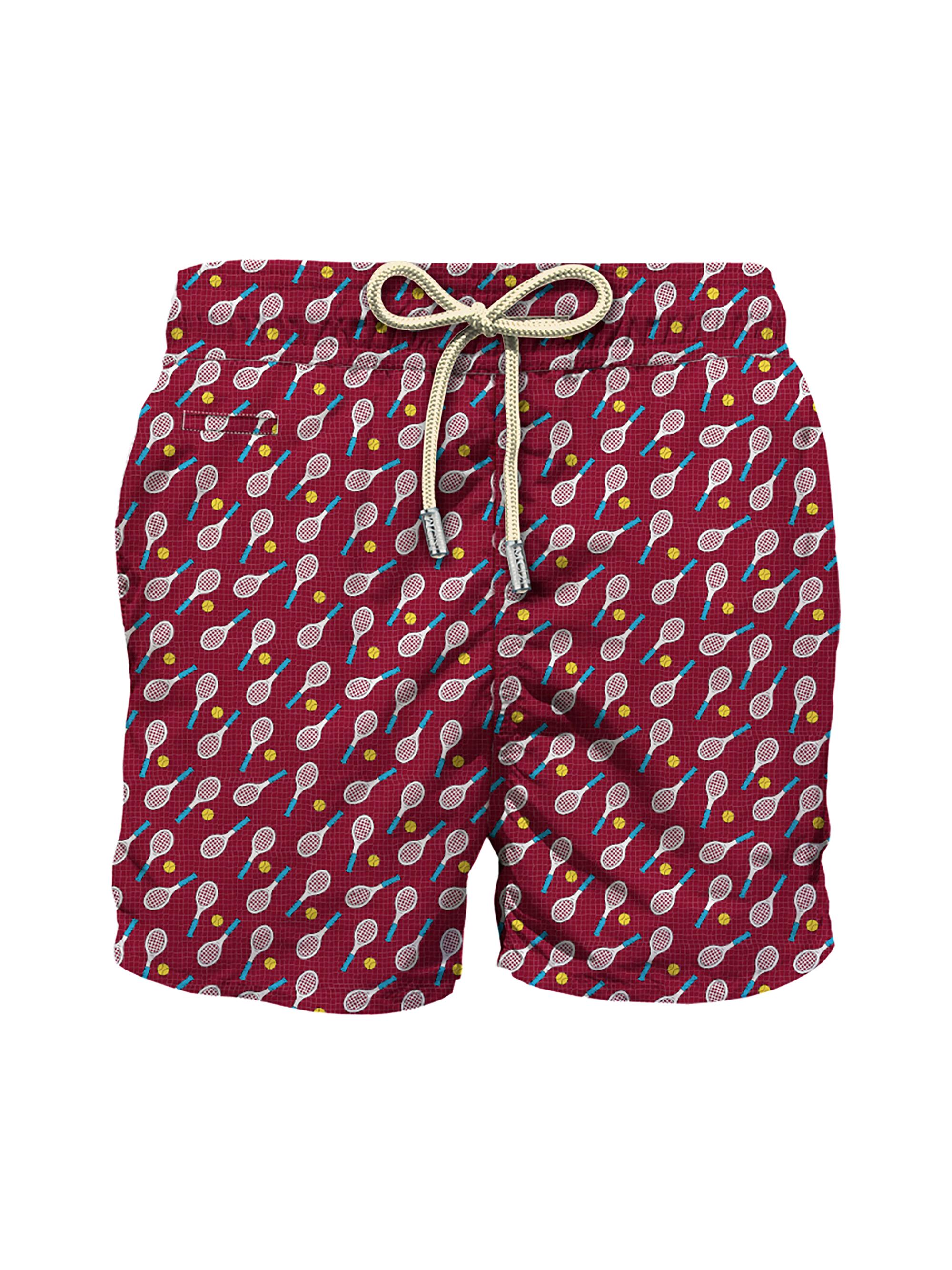 MC2 Saint Barth Men's Lighting Micro Fantasy Printed Swim Shorts - Tennis Club
