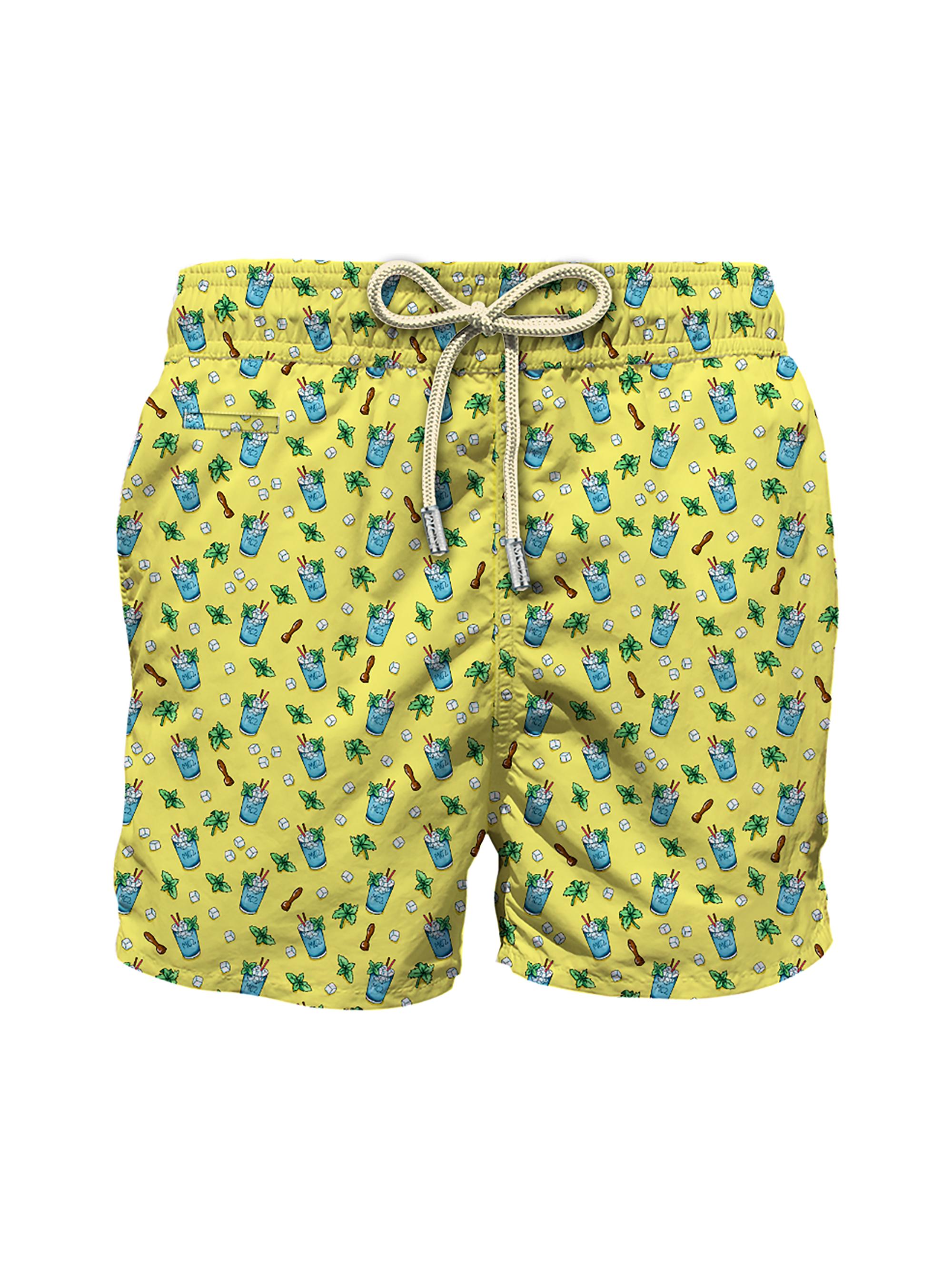 MC2 Saint Barth Men's Lighting Micro Fantasy Printed Swim Shorts - Mojito Time