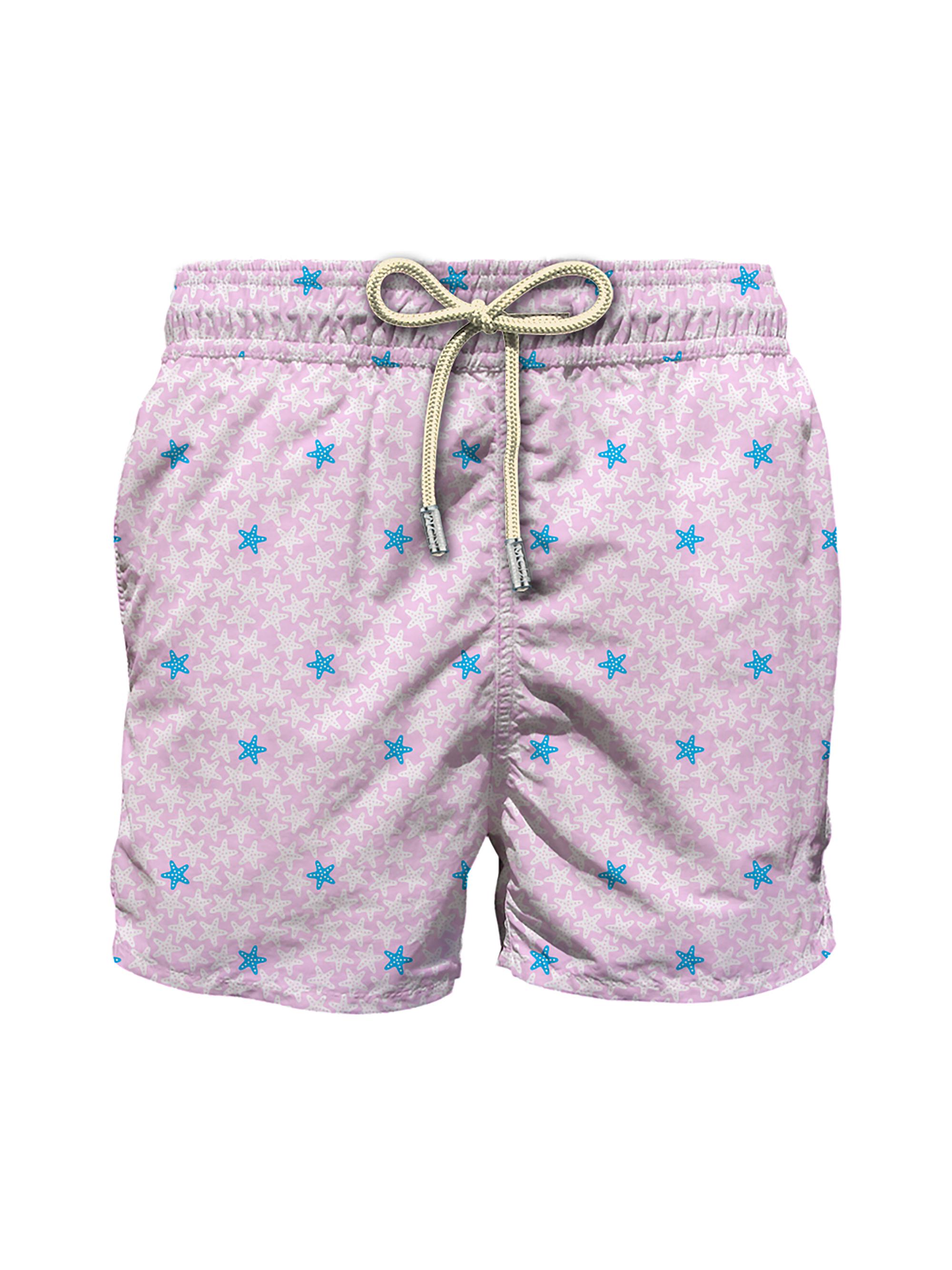 MC2 Saint Barth Men's Comfort Light Printed Swim Shorts - Starfish Dot