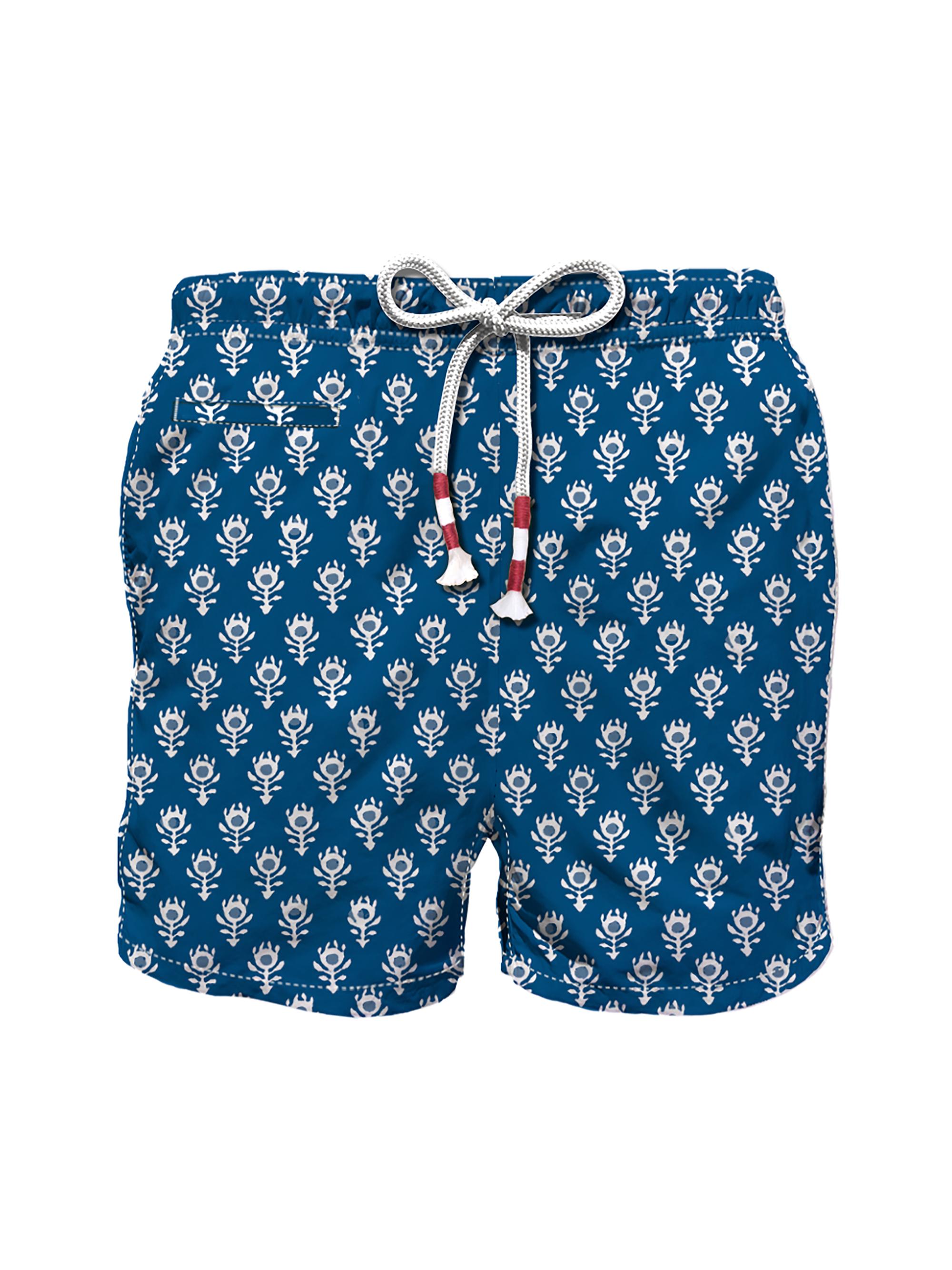 MC2 Saint Barth Men's Caprese Printed Swim Shorts - Indigo