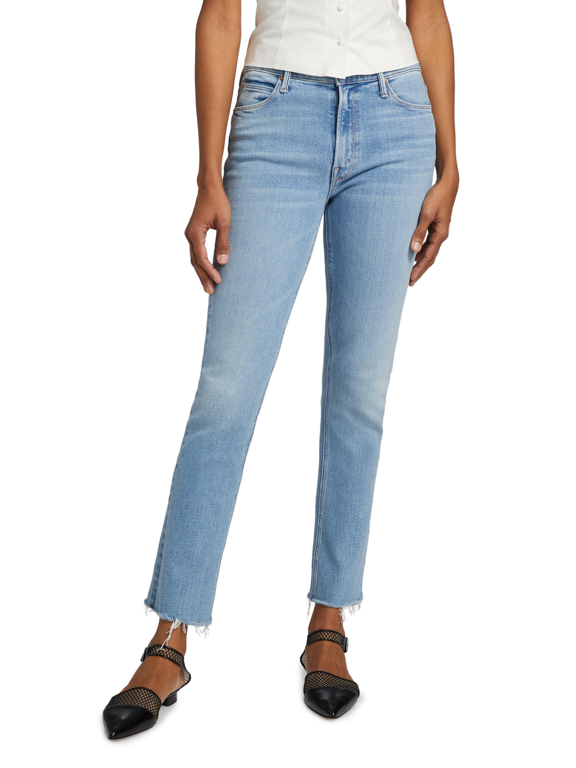 Mother Dazzler Mid-Rise Ankle-Fray Jeans | Saks Fifth Avenue