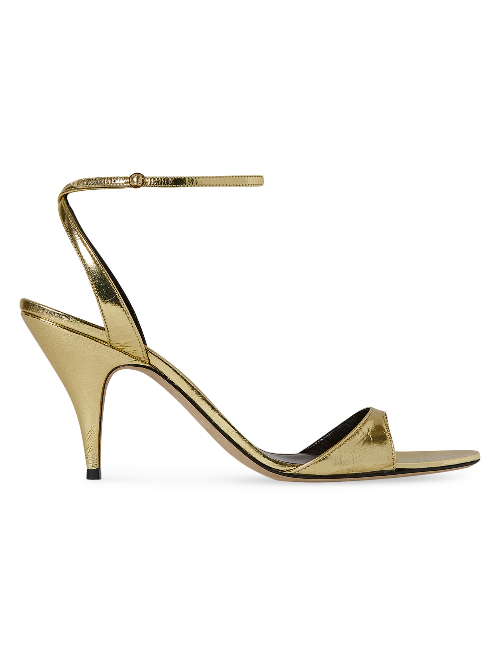 The Row Women's 80MM Metallic Leather Sandals - Gold