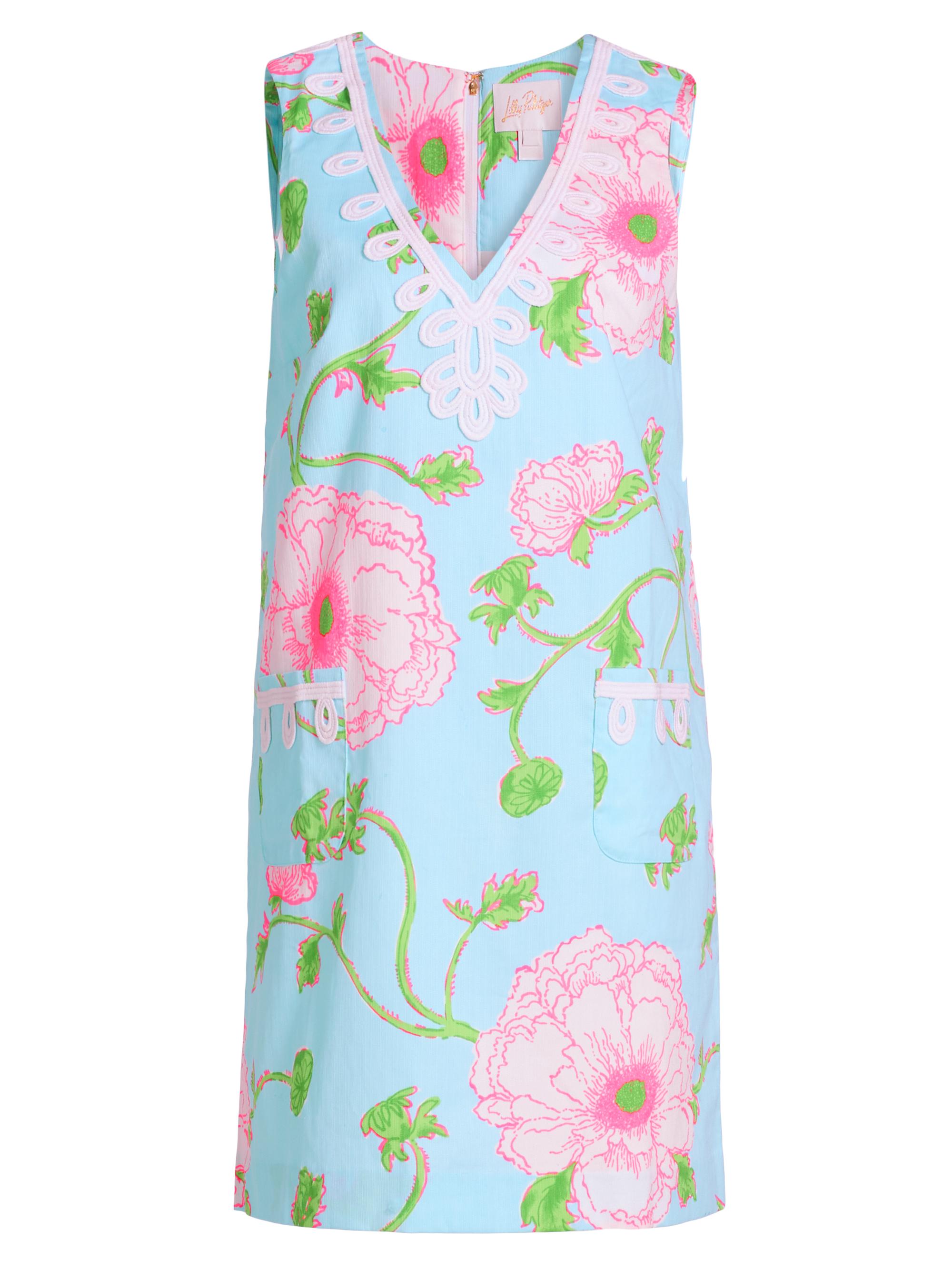 Lilly Pulitzer Women's Sidonie Floral Stretch Shift Minidress - Fresh Water Blue
