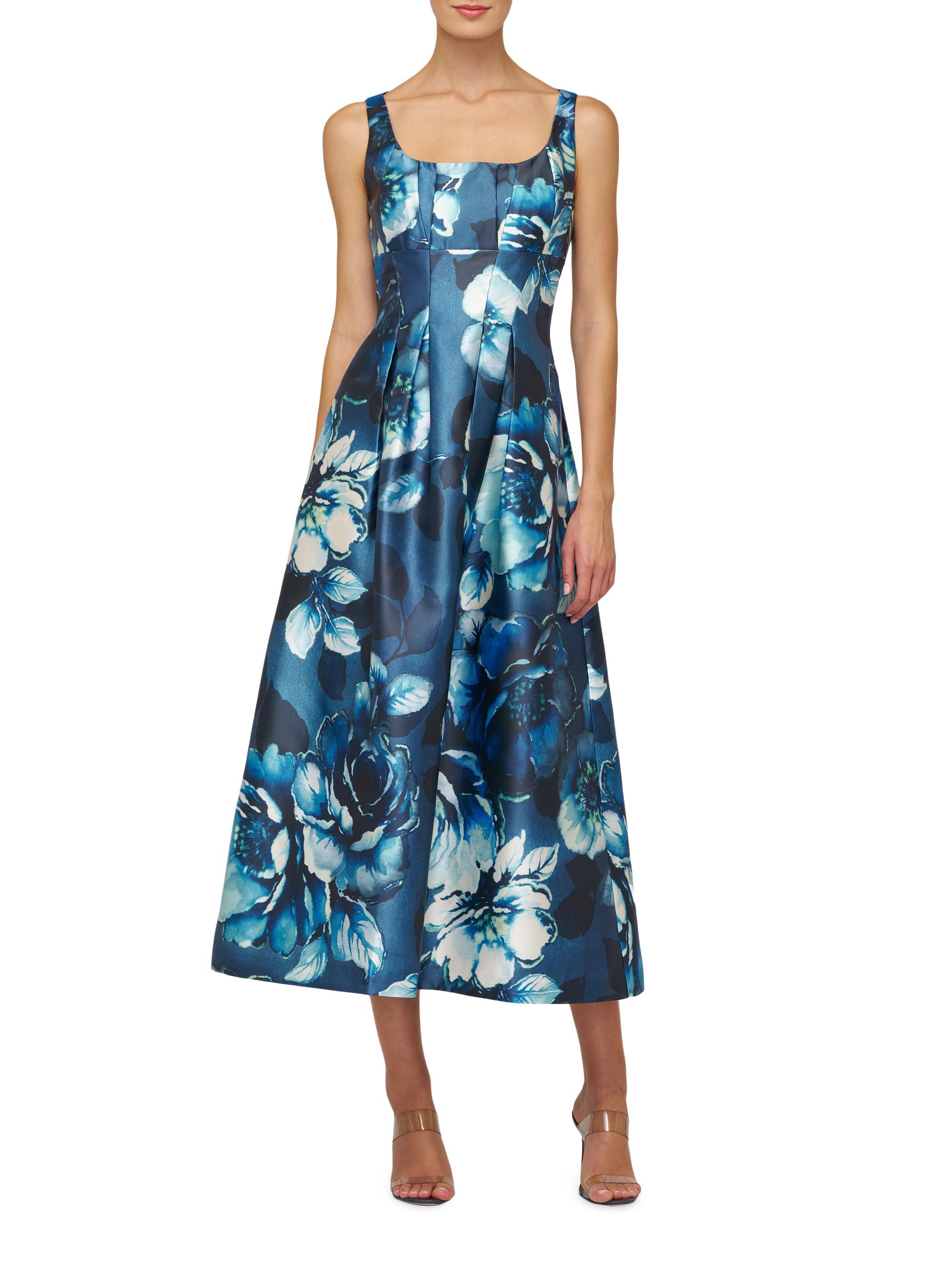 Kay Unger June Poppy Rose Satin Cocktail Dress | Saks Fifth Avenue