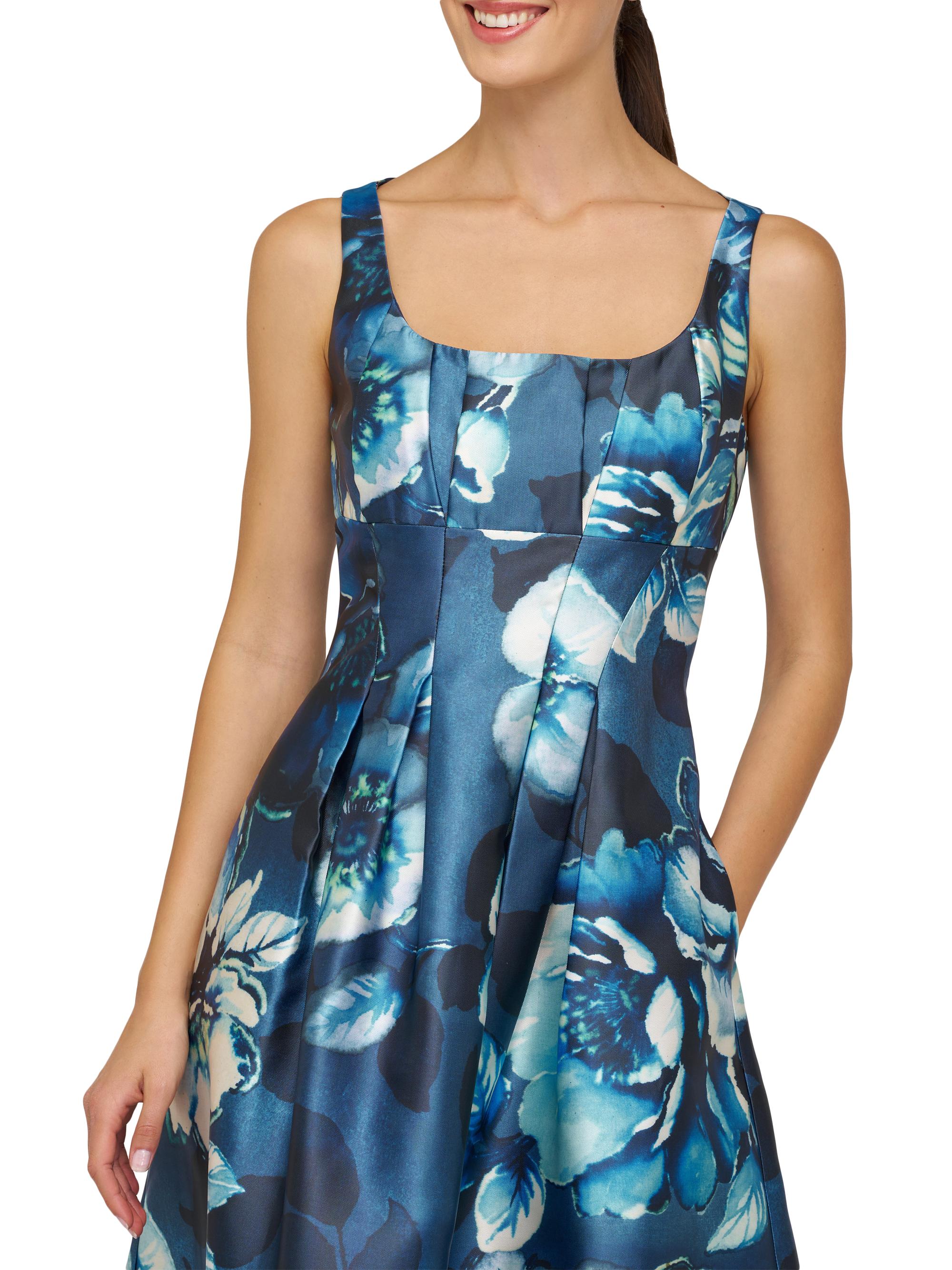 Kay Unger June Poppy Rose Satin Cocktail Dress | Saks Fifth Avenue
