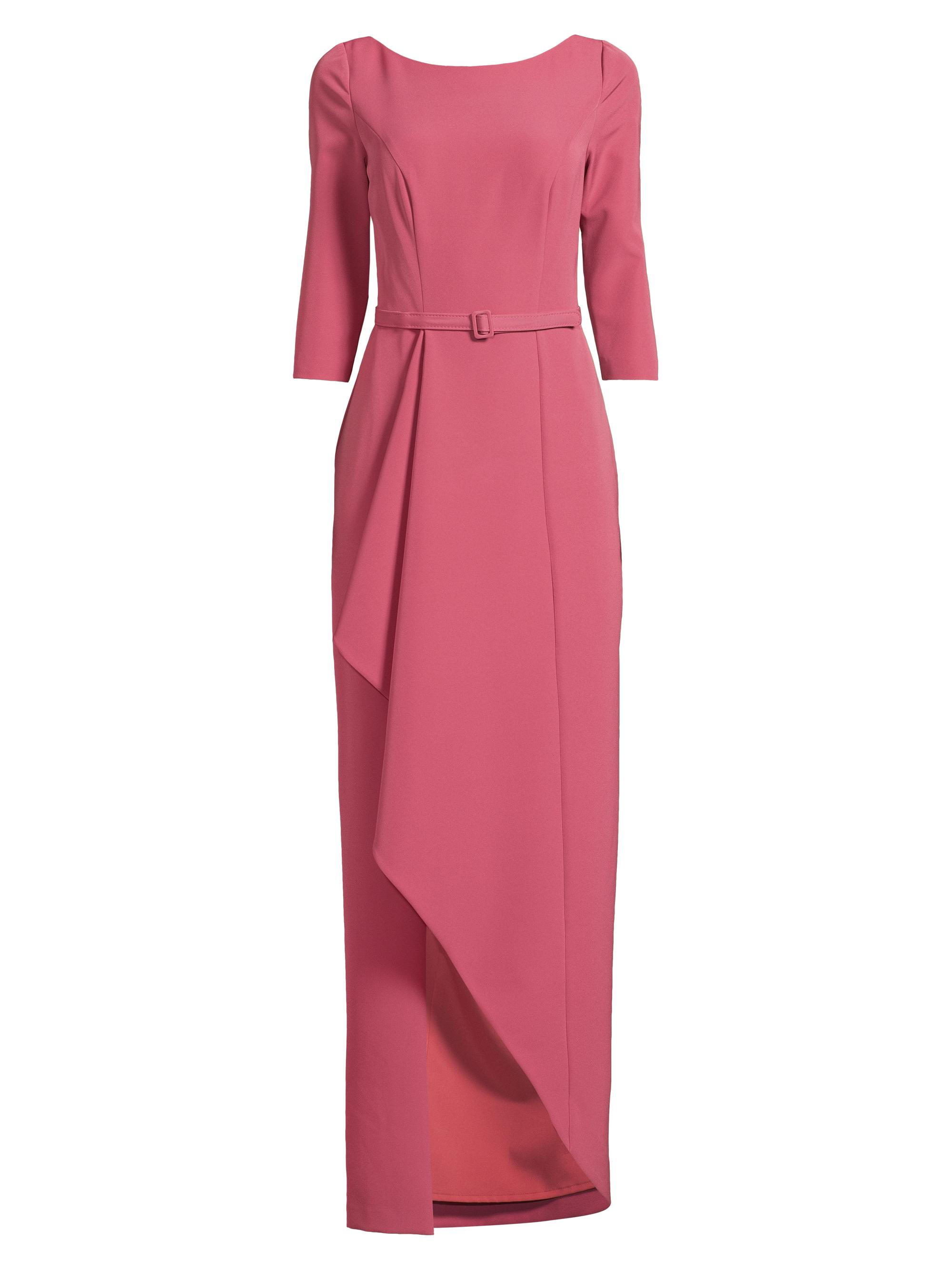 Kay Unger Chantal Gathered Crepe Midi-Dress | Saks Fifth Avenue