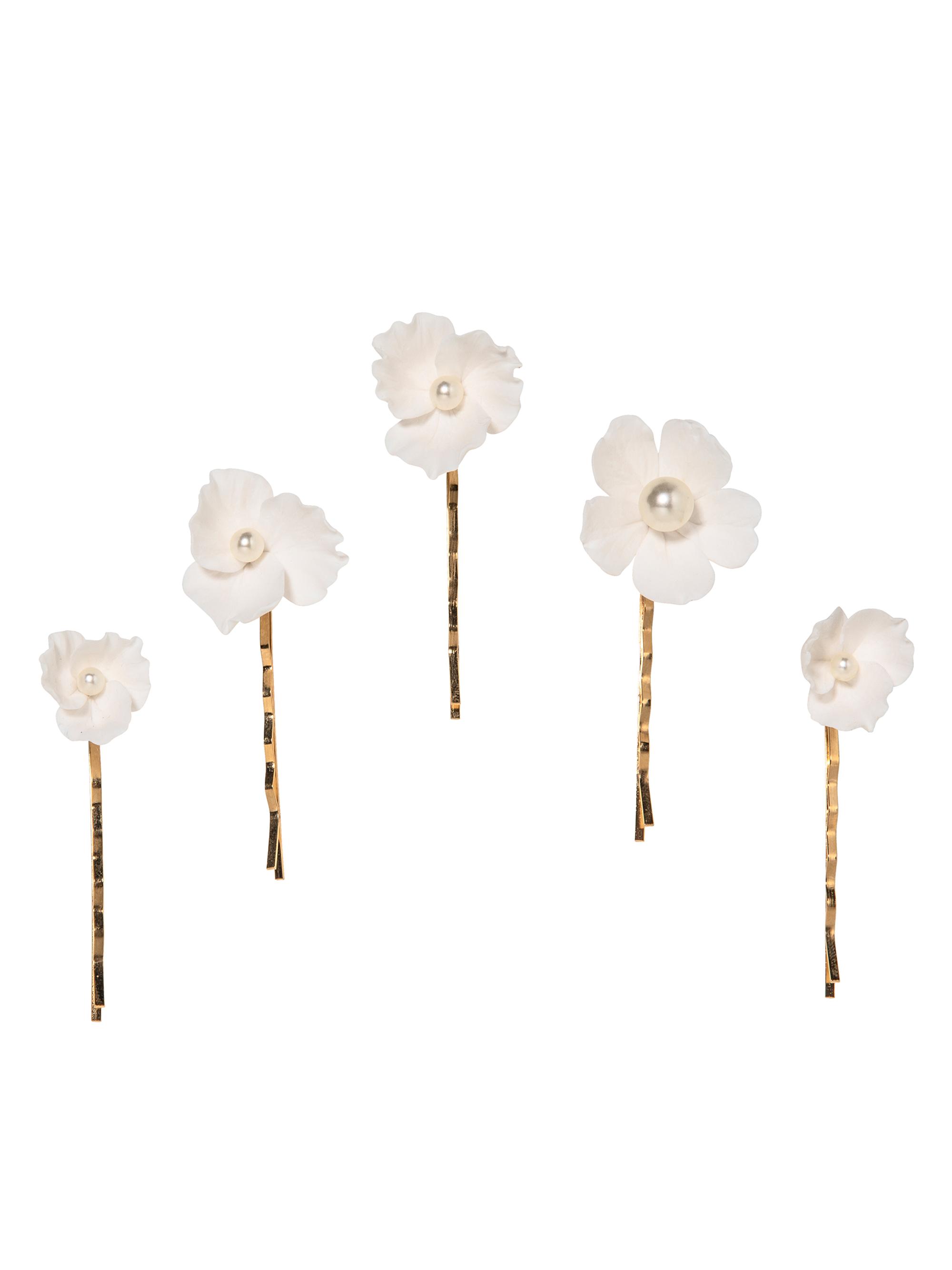Jennifer Behr Women's Karissa Flower 5-Piece Bobby Pin Set - Cream
