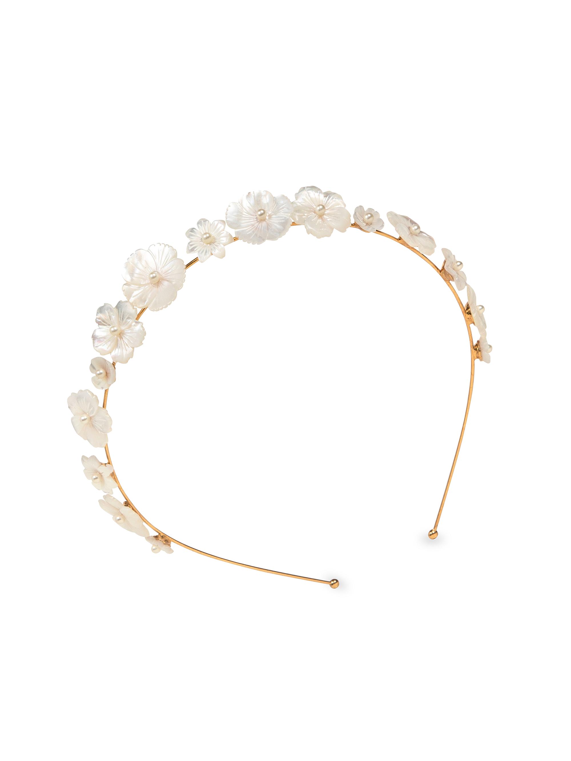 Jennifer Behr Women's Jenna Mother-of-Pearl Flower Headband - Cream