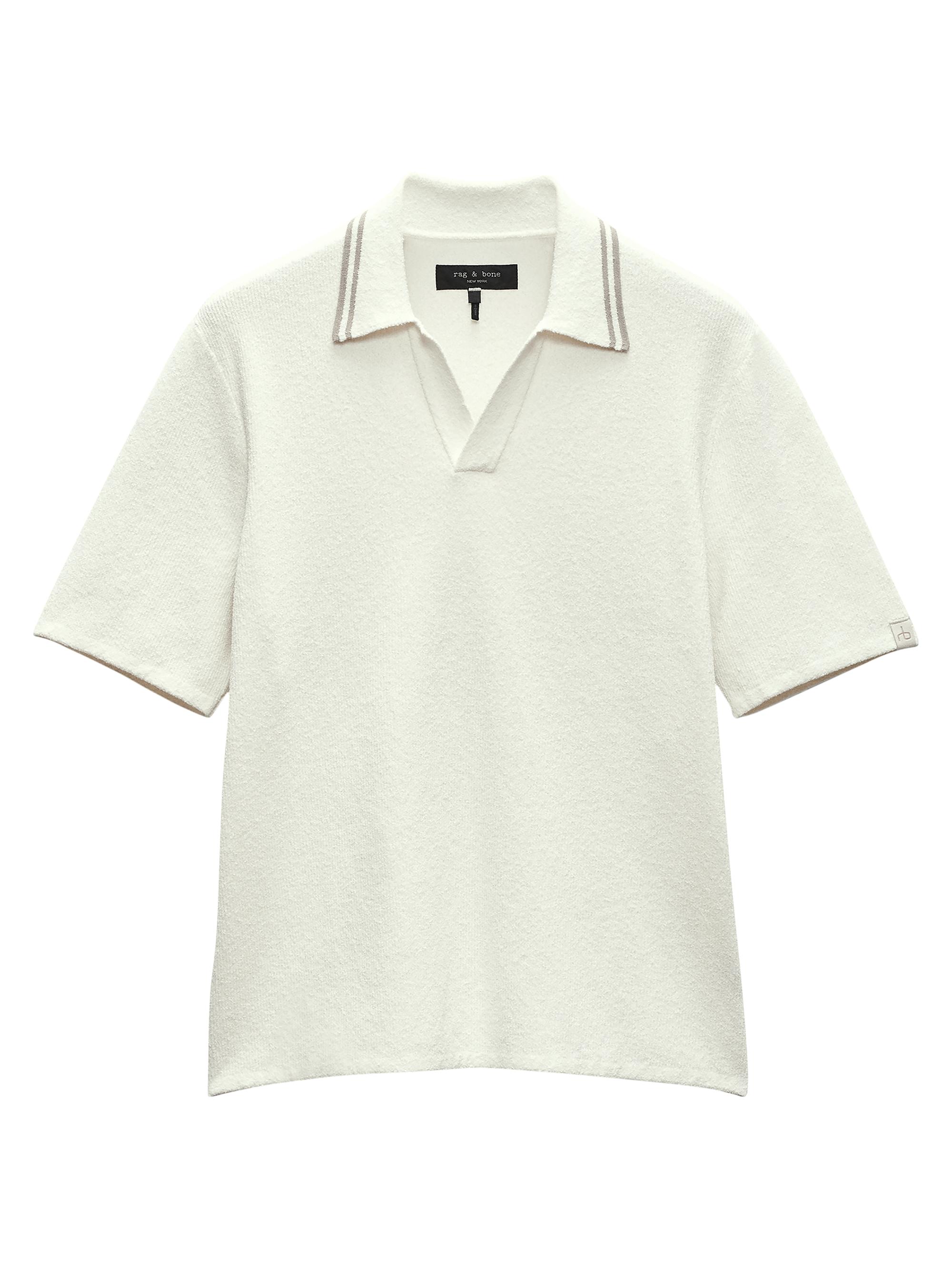 rag & bone Men's Cotton-Blend Johnny-Collar Polo Shirt -