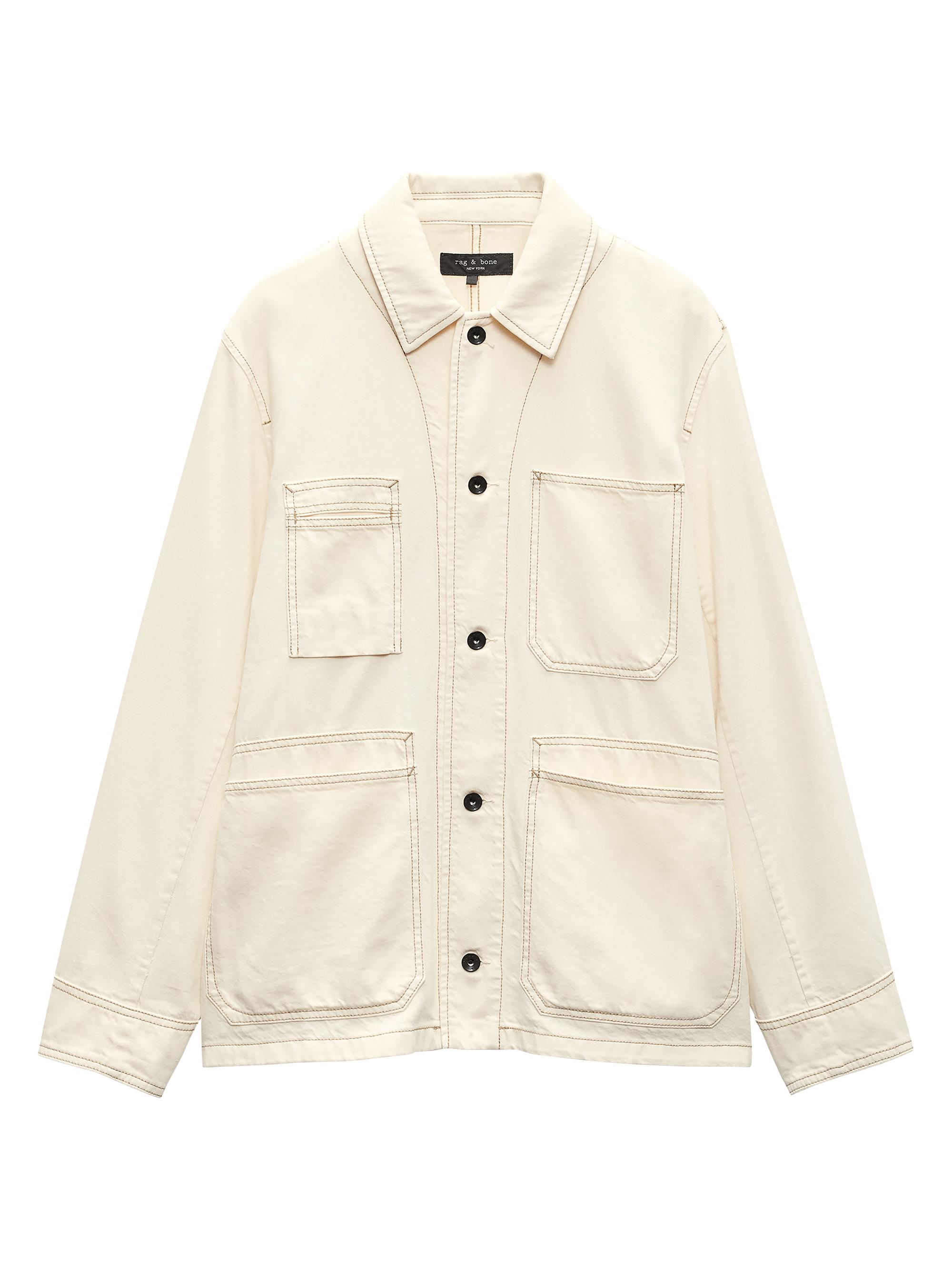 rag & bone Men's Graham Denim Chore Jacket - Ecru