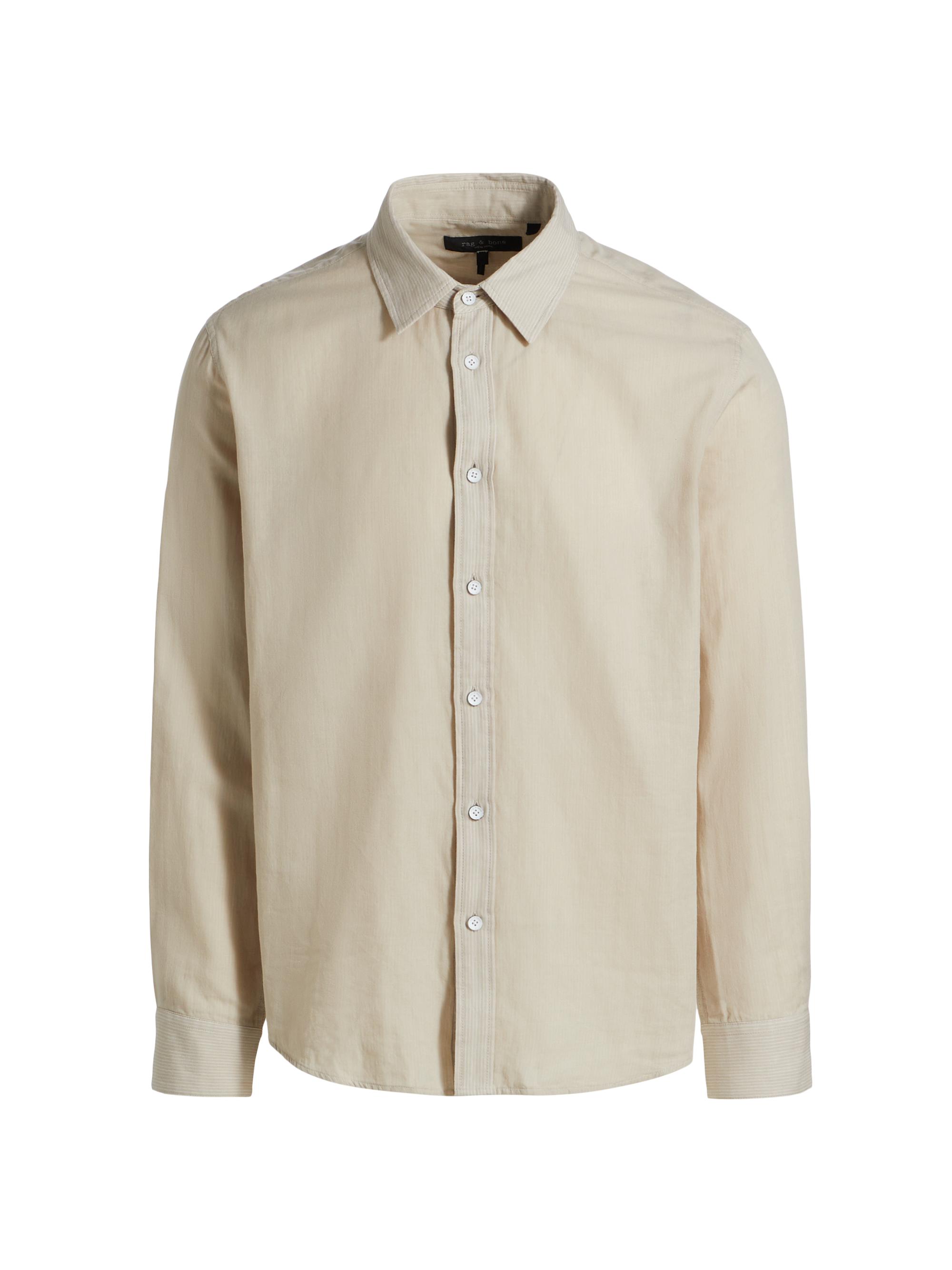 rag & bone Men's Finch Gauze Button-Front Shirt - Silver