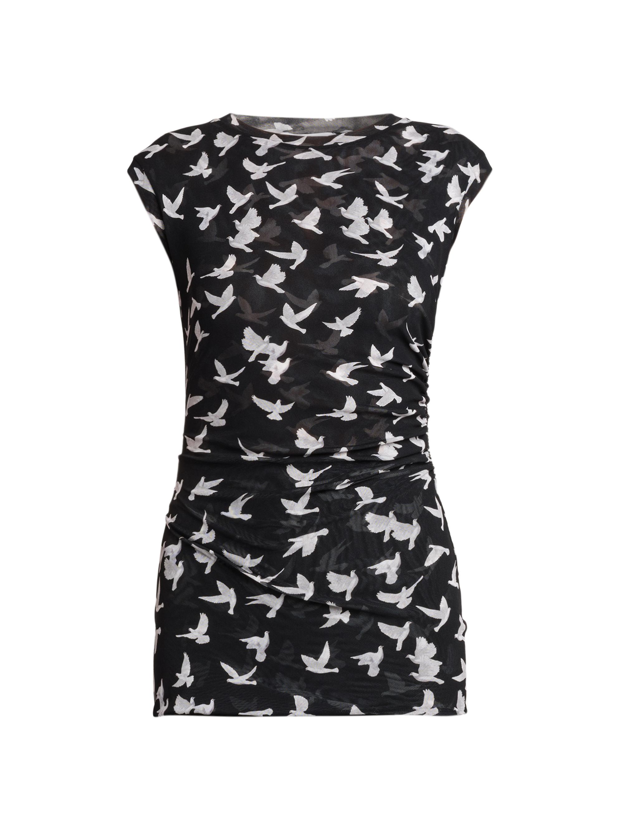 Stella McCartney Women's Flying Bird Haze Mesh Top - Black