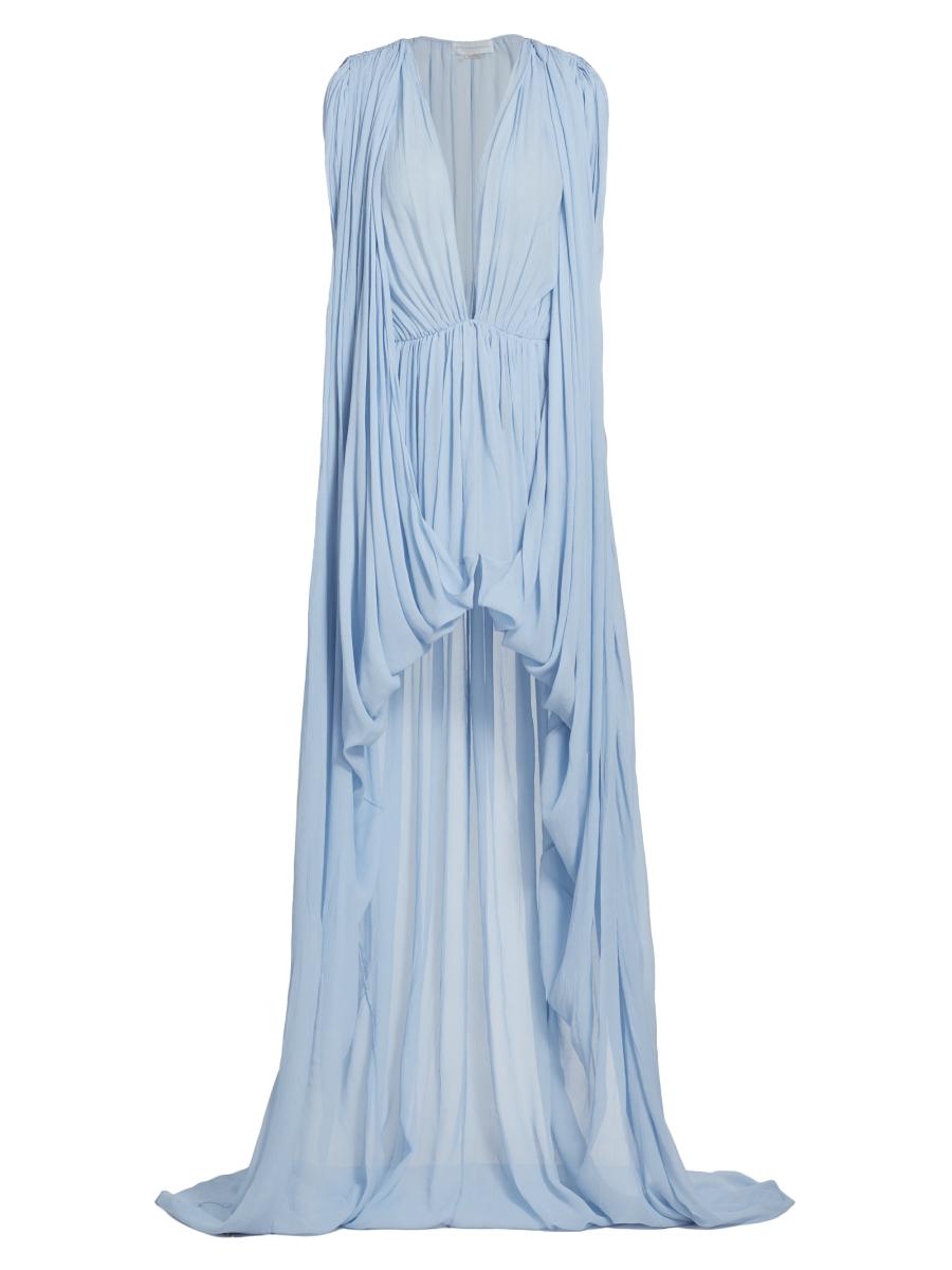 【送料&関税込】Stella McCartney Light-blue Viscose Blend Cu STELLA MCCARTNEY Oversized two-tone cable-knit alpaca-blend