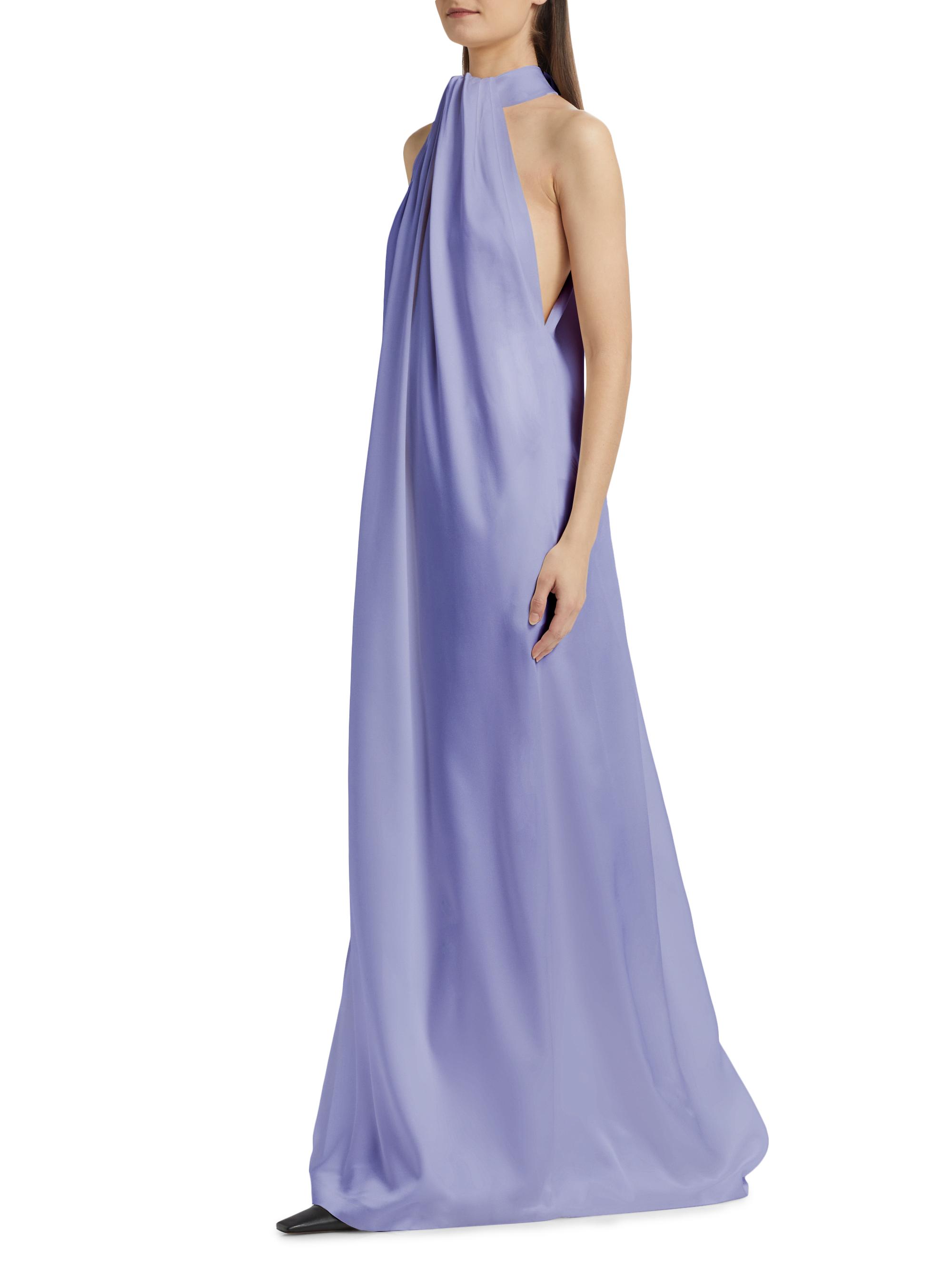 Stella McCartney Envers Satin Halterneck Maxi Dress | Saks Fifth