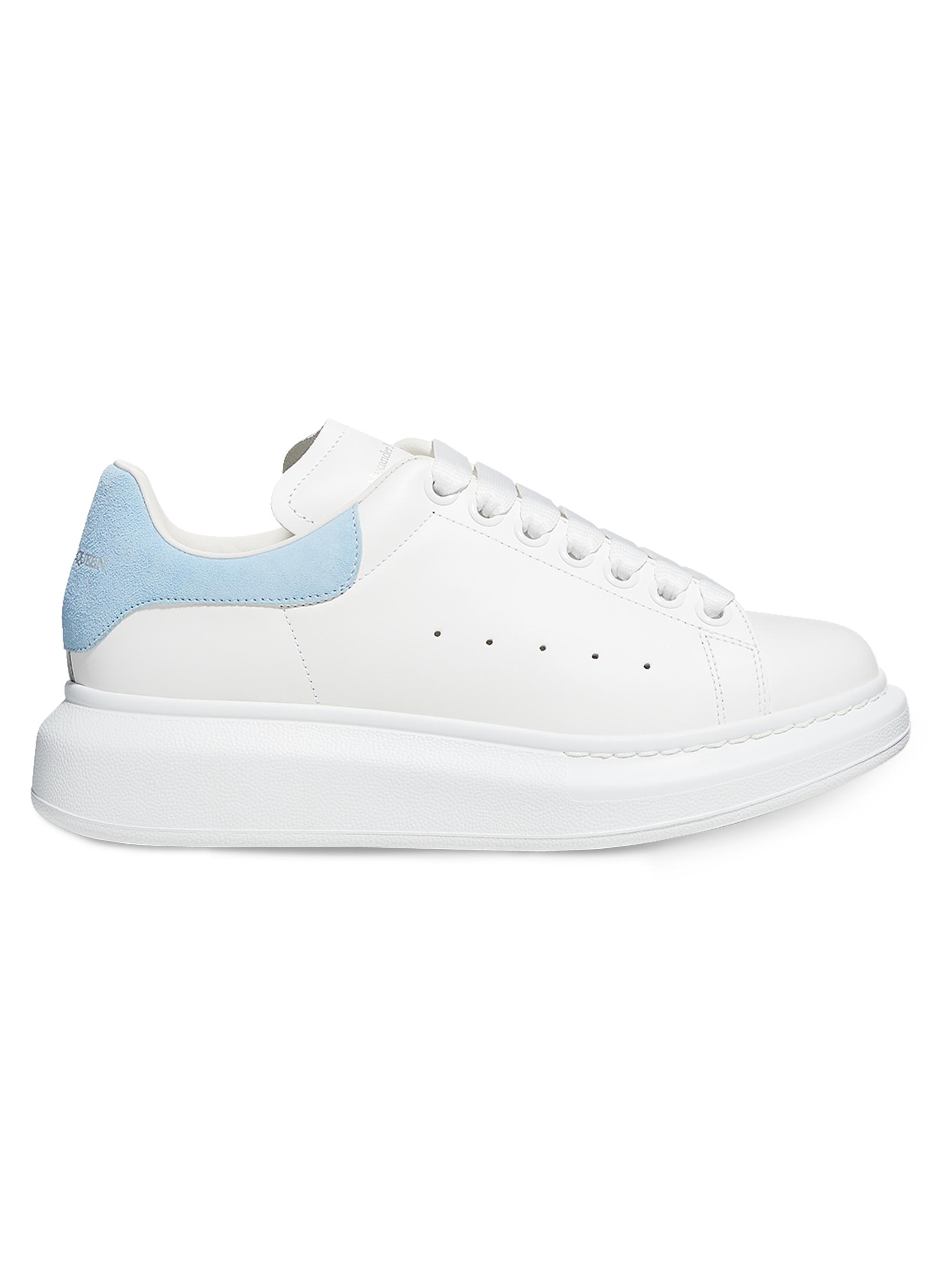 McQueen Women's Oversized Platform Sneakers - Pale Blue White