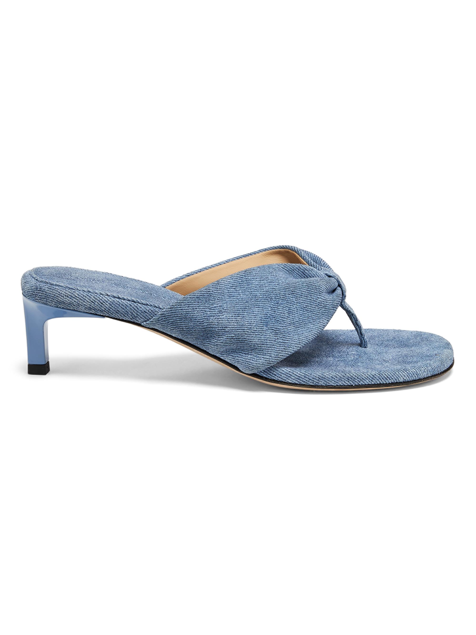 Dear Frances Women's 45MM Denim & Leather Sandals - Denim