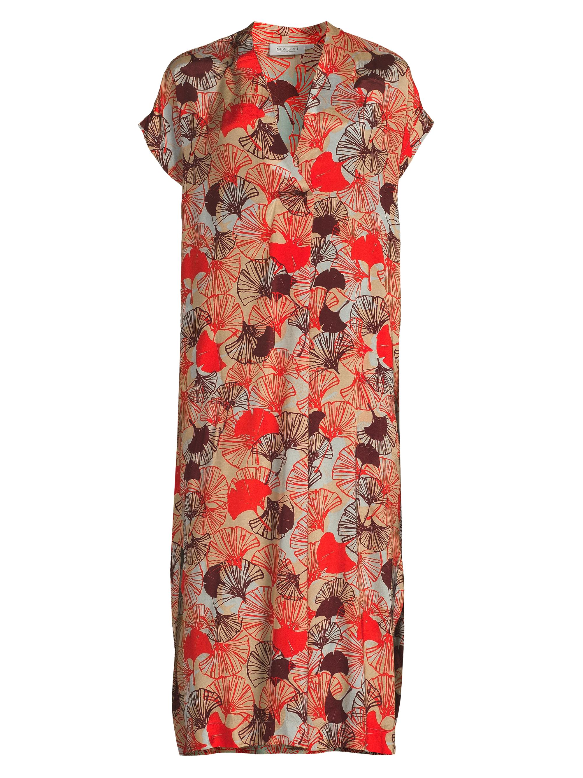 Masai Copenhagen Women's Olivian Floral Surplice Shift Midi-Dress - Poinciana