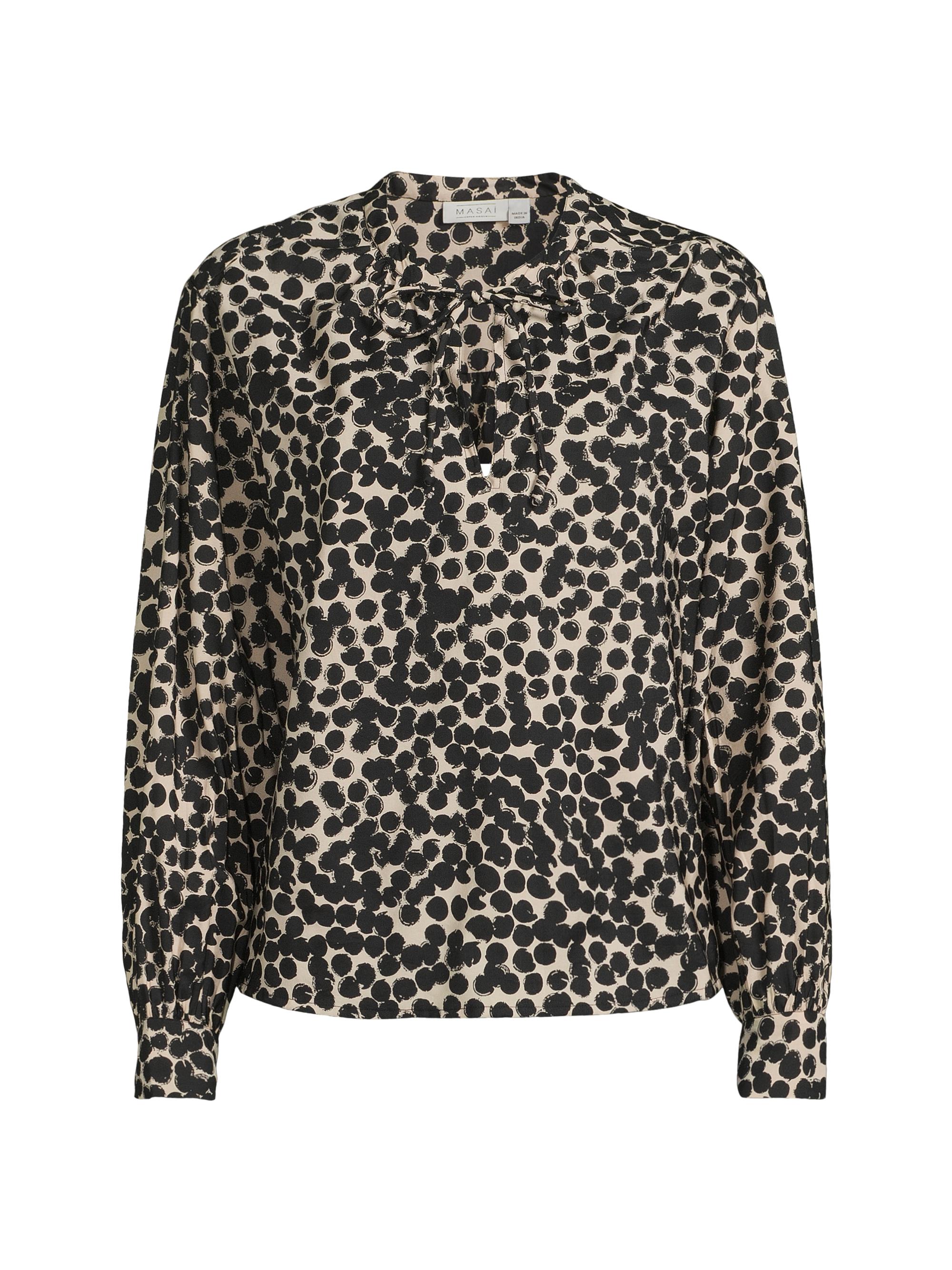 Masai Copenhagen Women's Bonitai Animal Print Blouse - Fog
