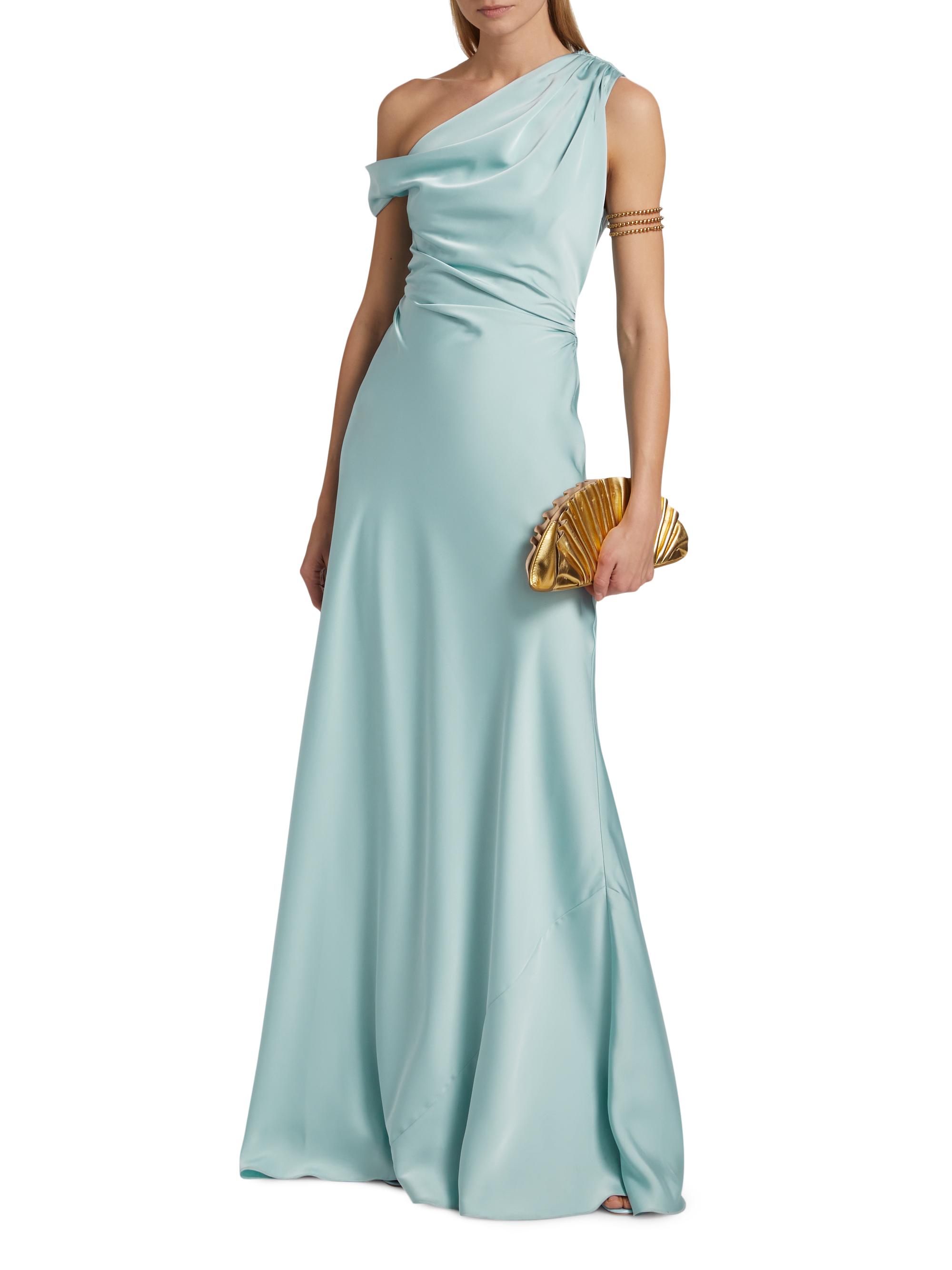 navy blue dress for baby girl Amur Chloe Asymmetrical Gown