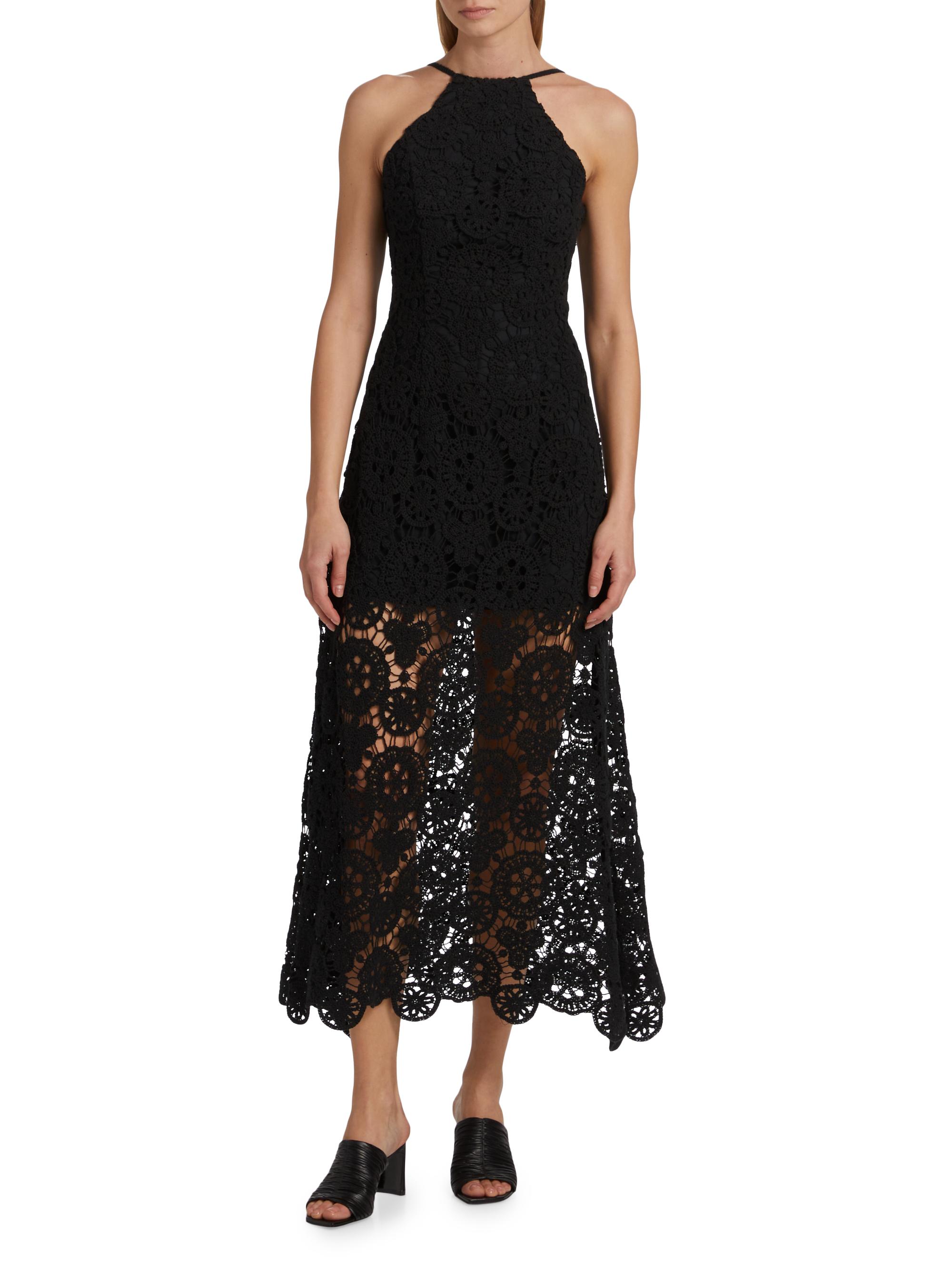 Amur Crochet Halterneck Midi-Dress | Saks Fifth Avenue