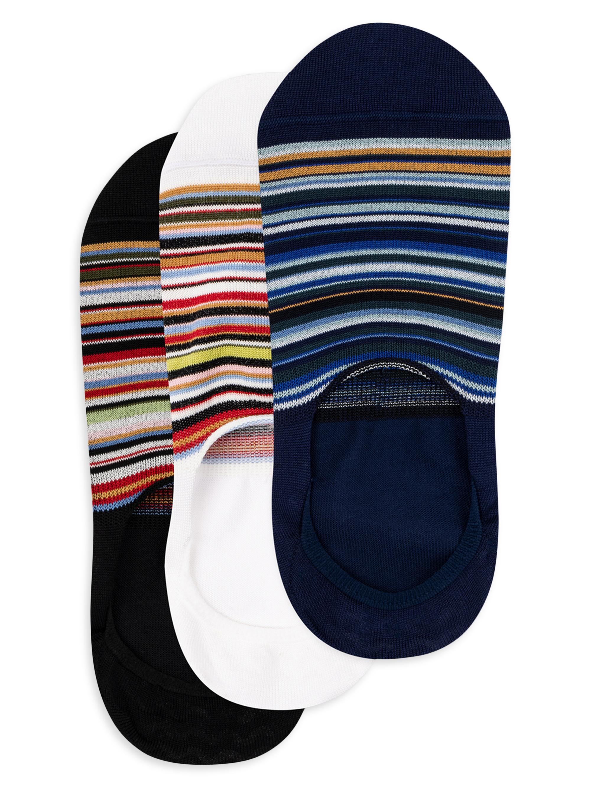 Paul Smith Men's No-Show Signature Striped Socks 3-Pack