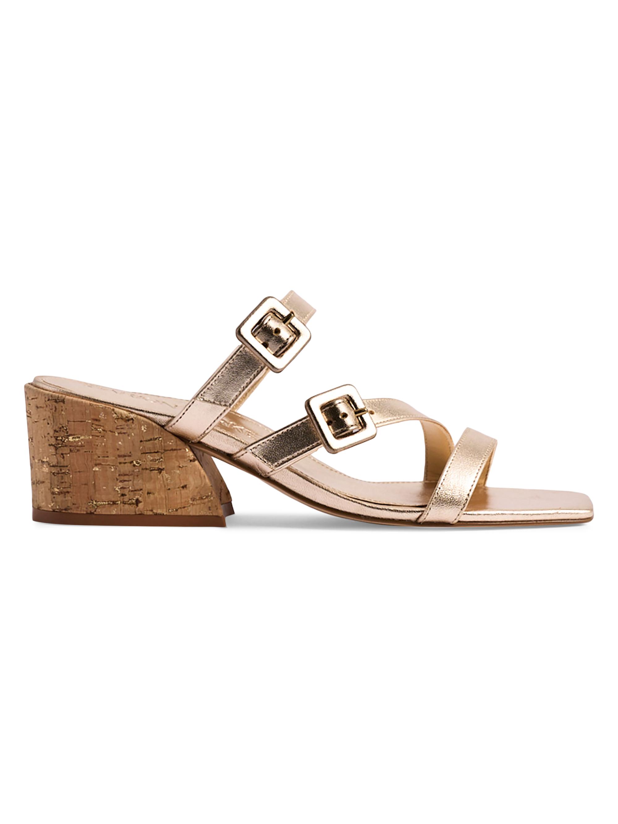 Marion Parke Women's Cleo 50s Sandal Heels - Light Gold