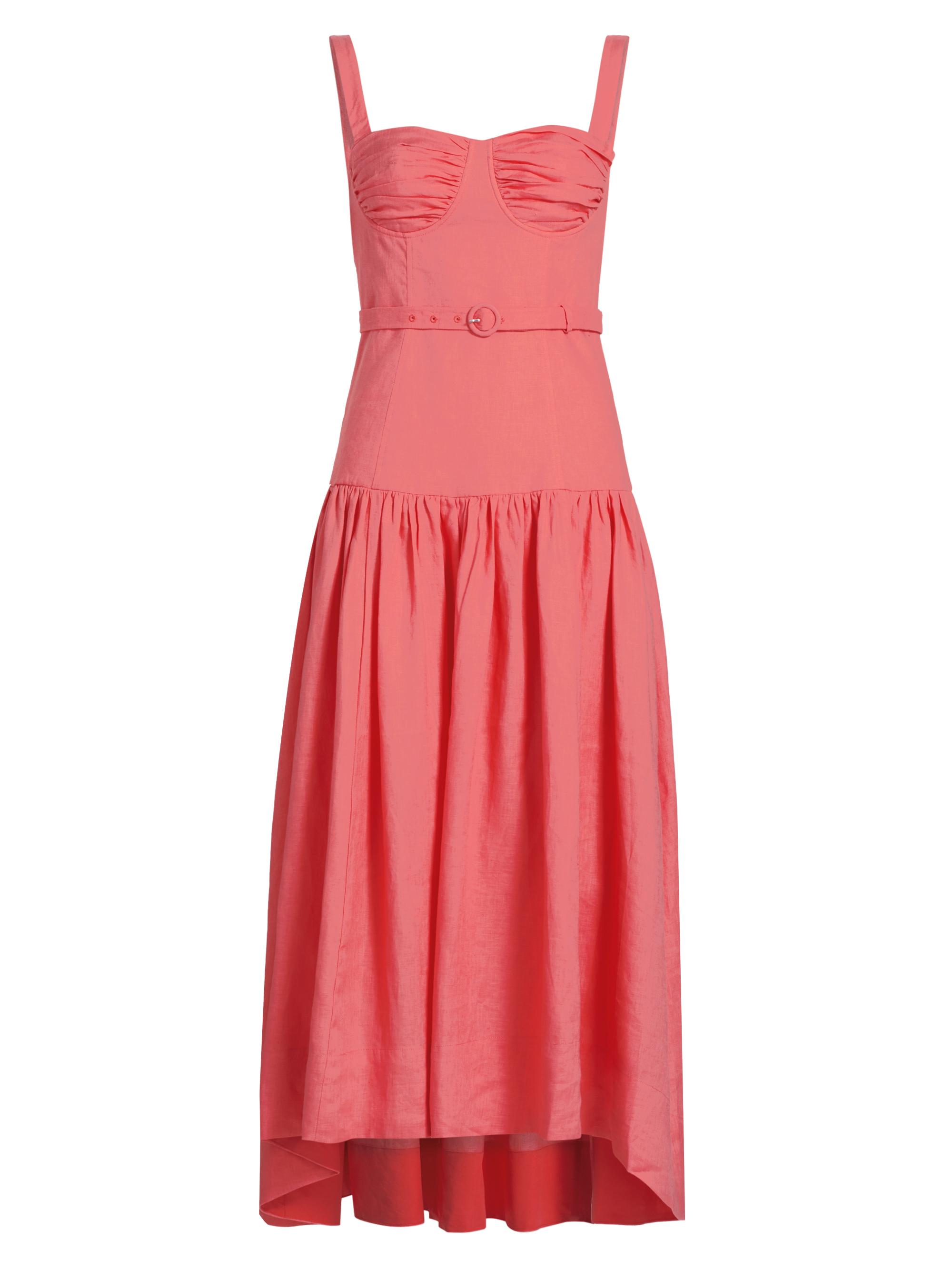 Nicholas the Label Women's Drenica Linen Bustier Midi-Dress - Papaya