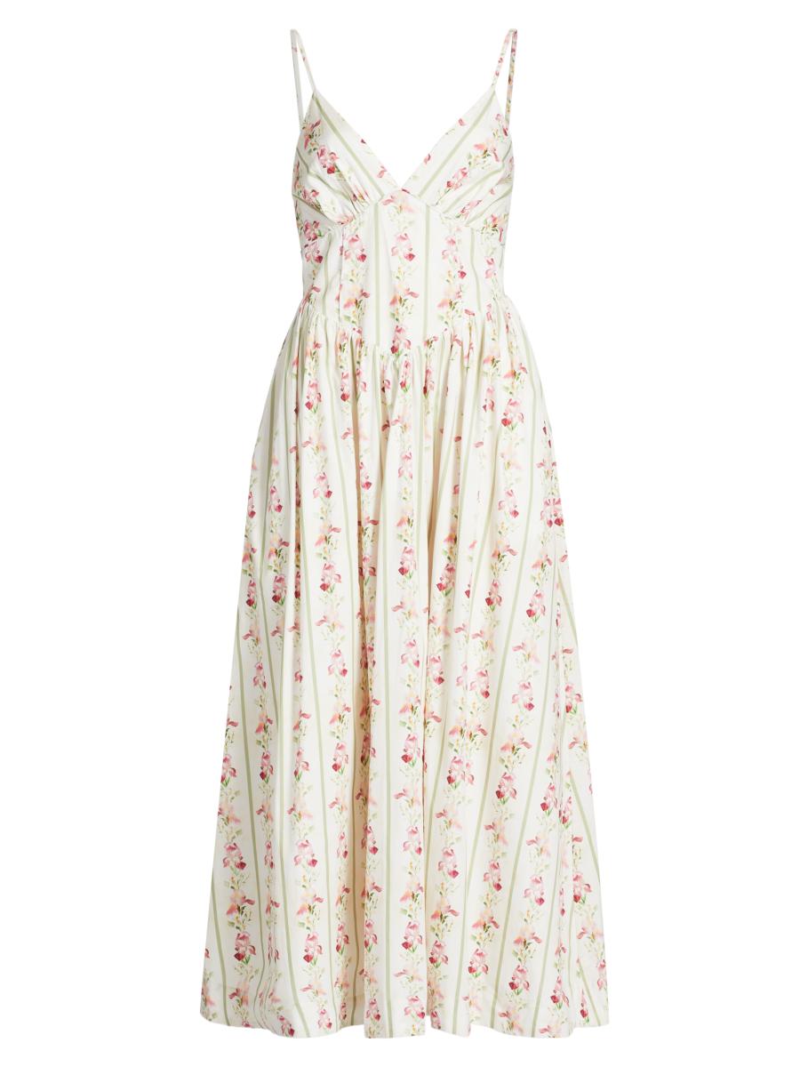 Nicholas the Label Becker Floral Princess Waist Midi-Dress | Saks