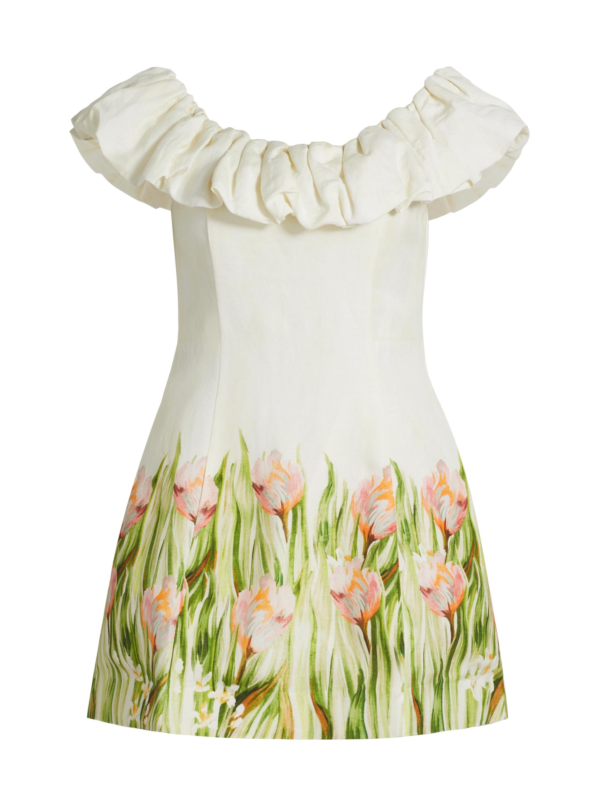 Nicholas the Label Women's Uma Ruffled Off-The-Shoulder Minidress - Taia Border Floral