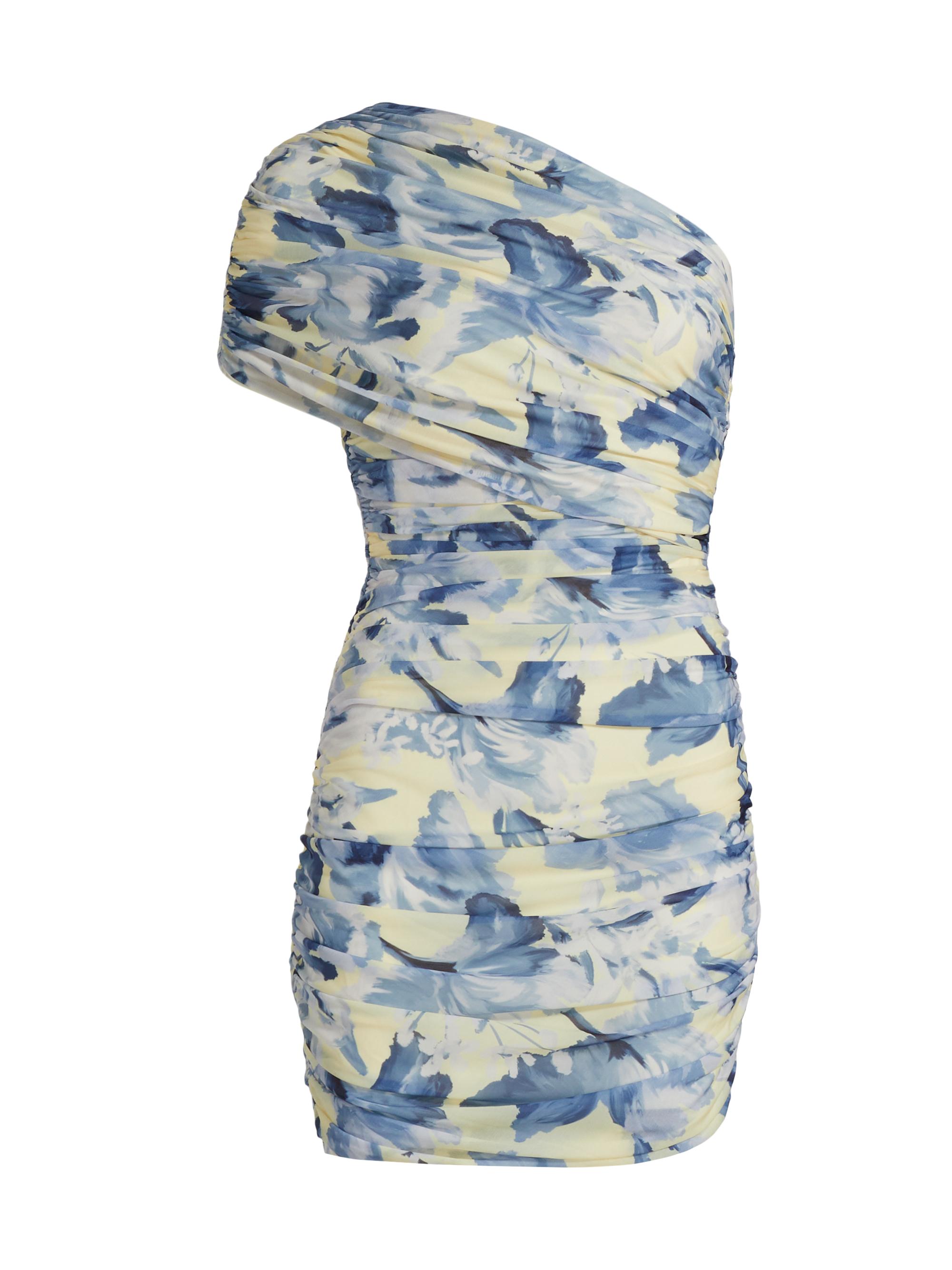 Nicholas the Label Women's Danai Floral One-Shoulder Minidress - Luna Sky Wildflower