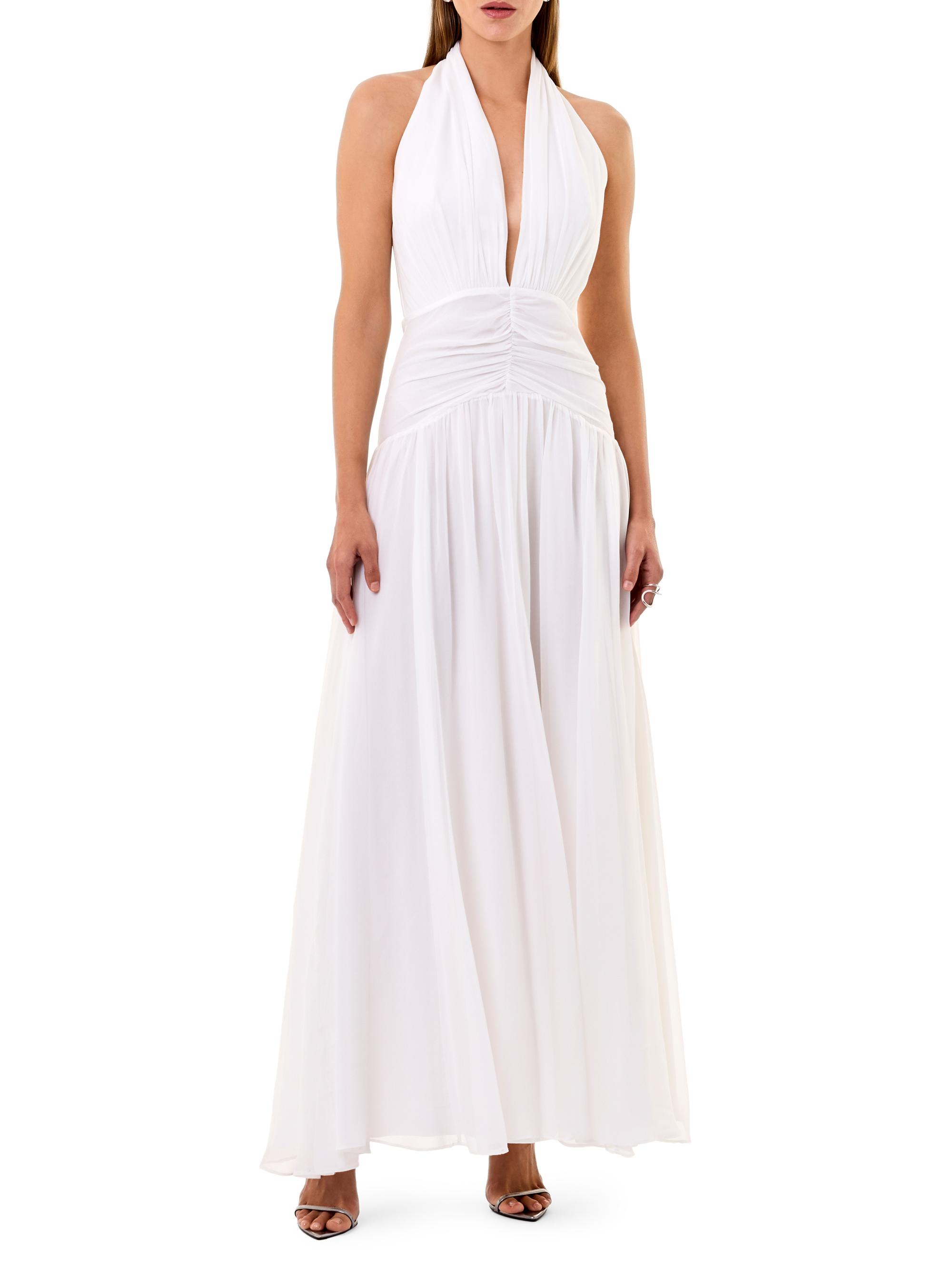 nicholas the label arella polka dot silk halterneck maxi dress Nicholas Arella Maxi Dress | Blue