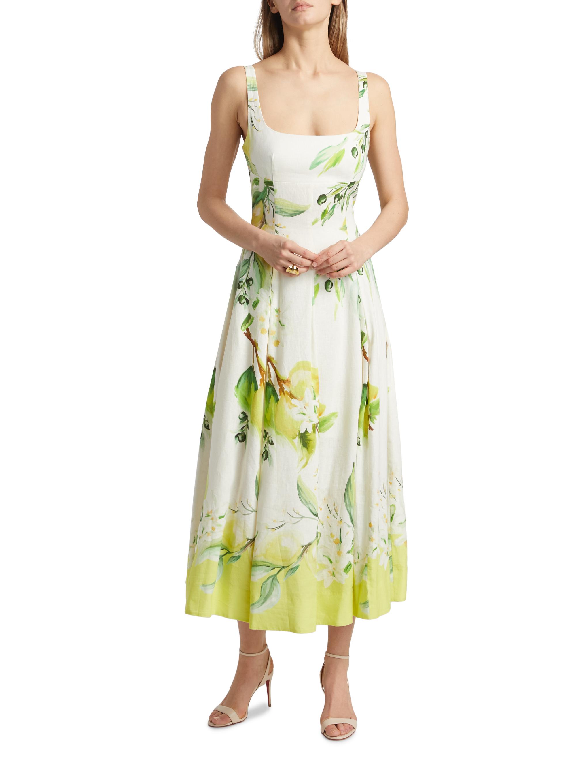 Nicholas the Label Alexandra Floral Panelled Midi-Dress | Saks
