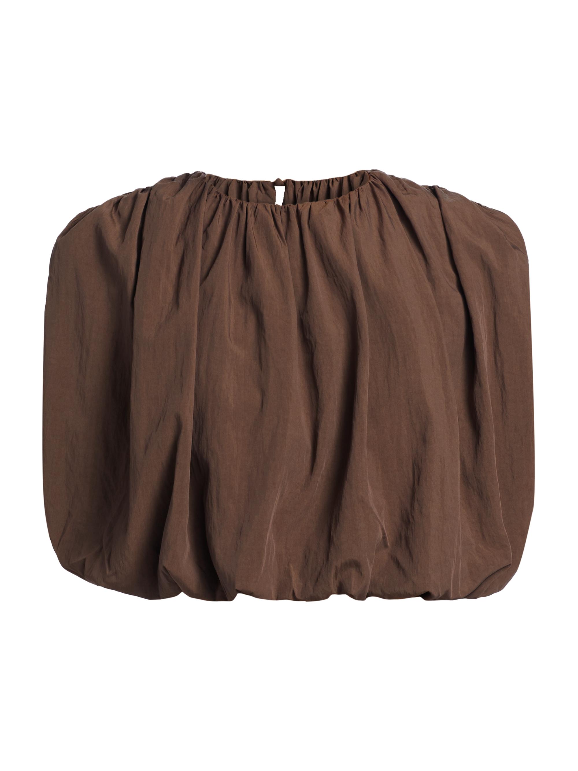 Nicholas the Label Women's Nadira Crop Bubble Top - Chocolate
