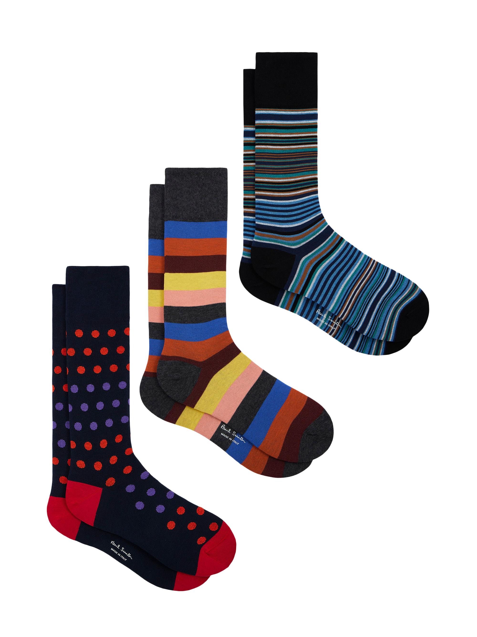 Paul Smith Men's Seasonal Striped Crew Socks 3-Pack